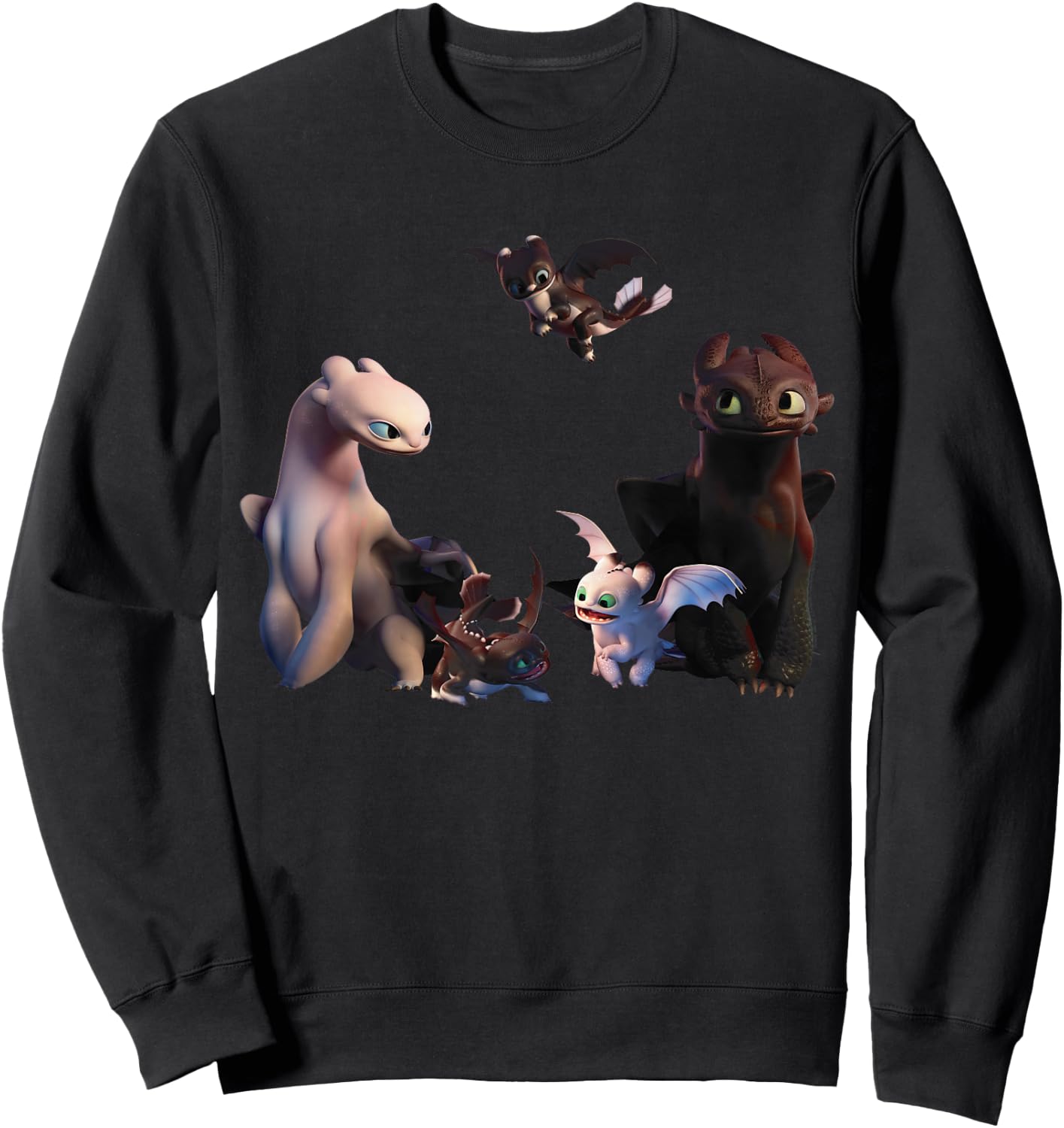 How to Train Your Dragon 3 Night Fury Family Sweatshirt - Sweatshirt | Black