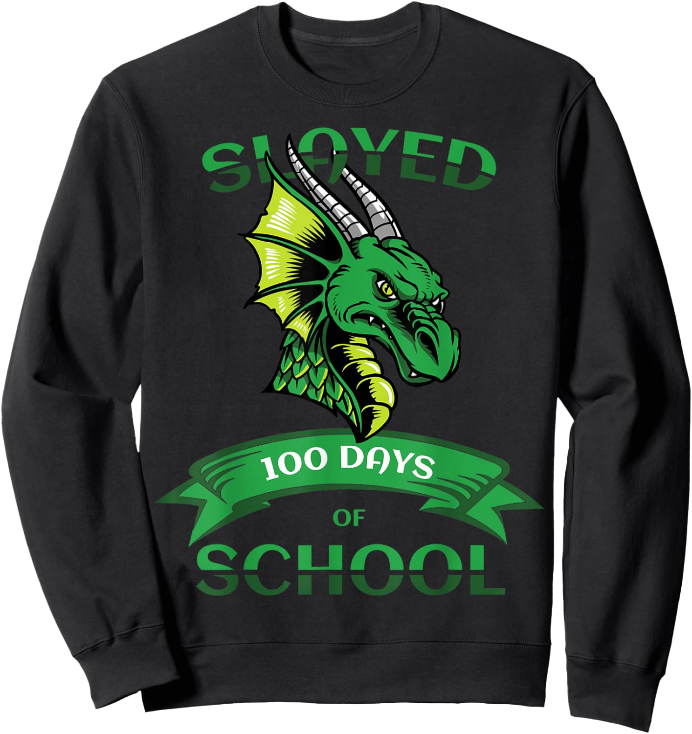 100 Days of School Shirt for Boys Dragon Sweatshirt - Sweatshirt | Black
