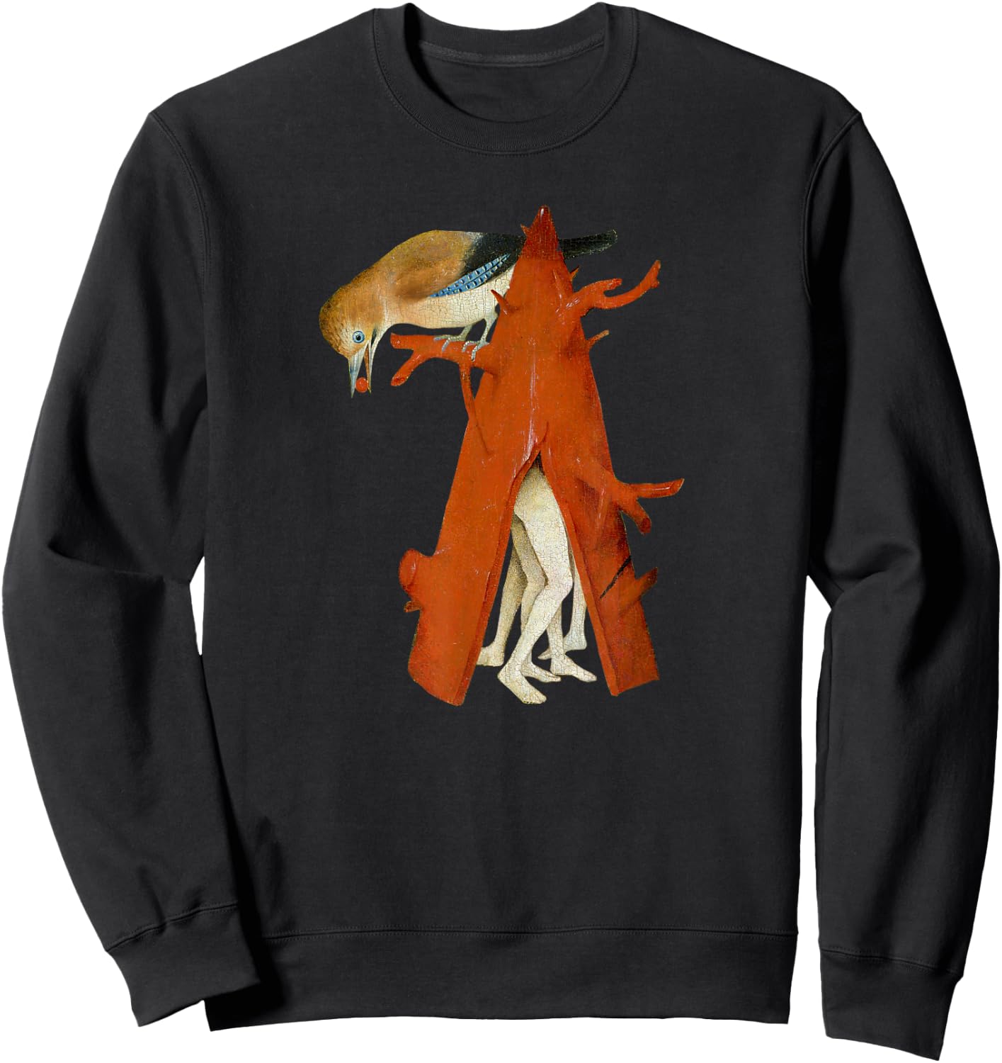 Hieronymus Bosch Bird and Tree Garden of Earthly Delights Sweatshirt - Sweatshirt | Black