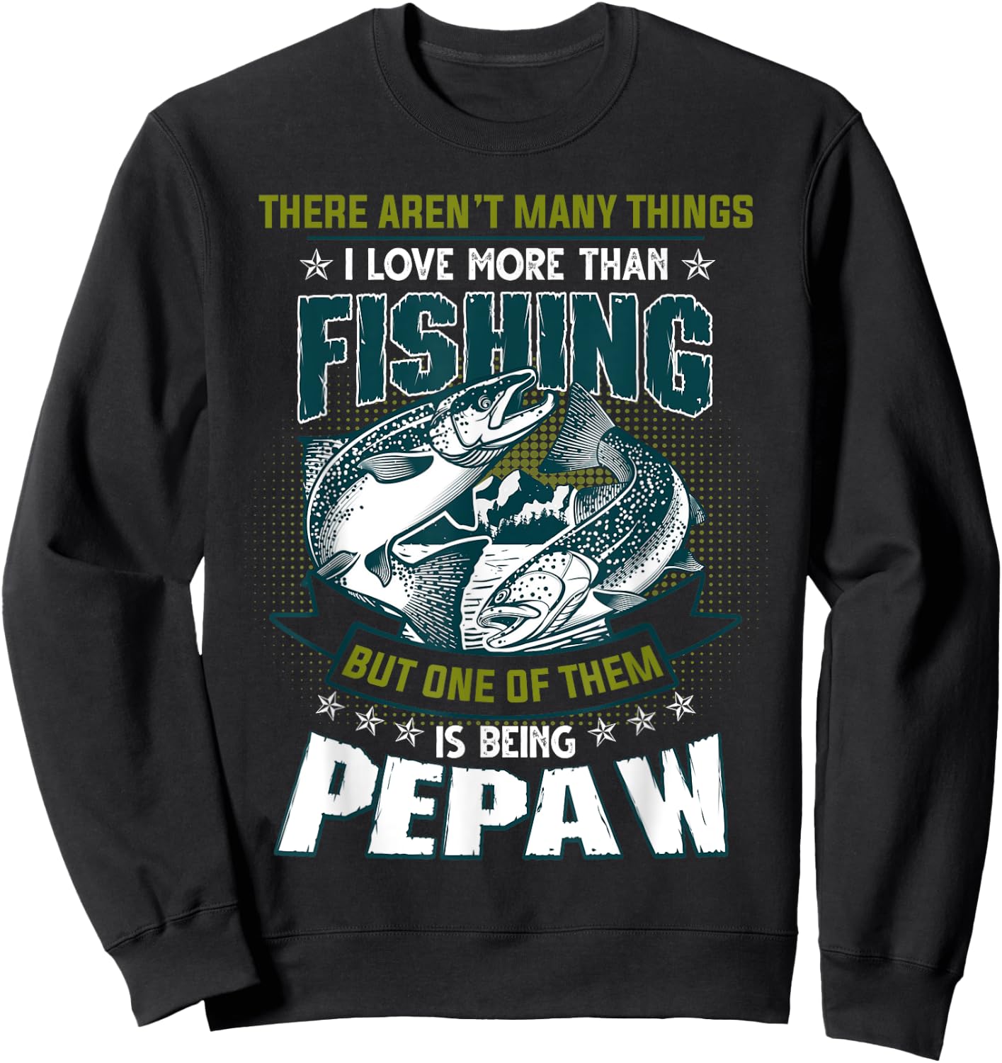Fathers Day Fishing Pepaw Shirt Reel Cool Pepaw Sweatshirt - Sweatshirt | Black