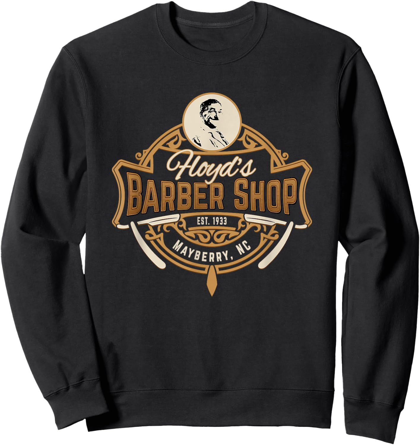 Andy Griffith Show | Floyd's Barber Shop Classic TV Sweatshirt - Sweatshirt | Black