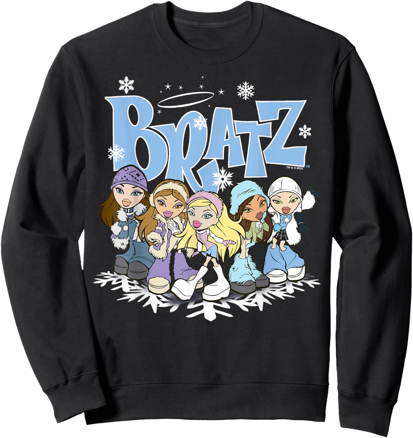 Bratz Winter Wonderland Group Shot Sweatshirt - Sweatshirt | Black