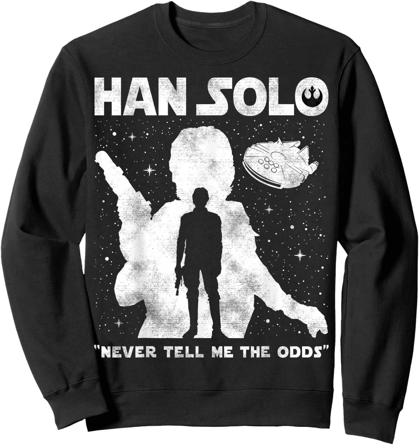 Star Wars Han Solo Never Tell Me The Odds Silhouette Sweatshirt - Sweatshirt | Black