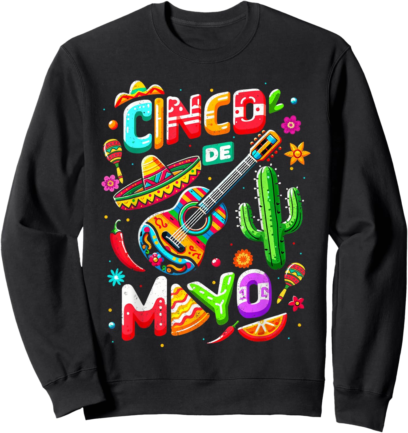 Cinco De Mayo Mexican Fiesta 5 De Mayo Party Family Fiesta Sweatshirt - Sweatshirt | Black