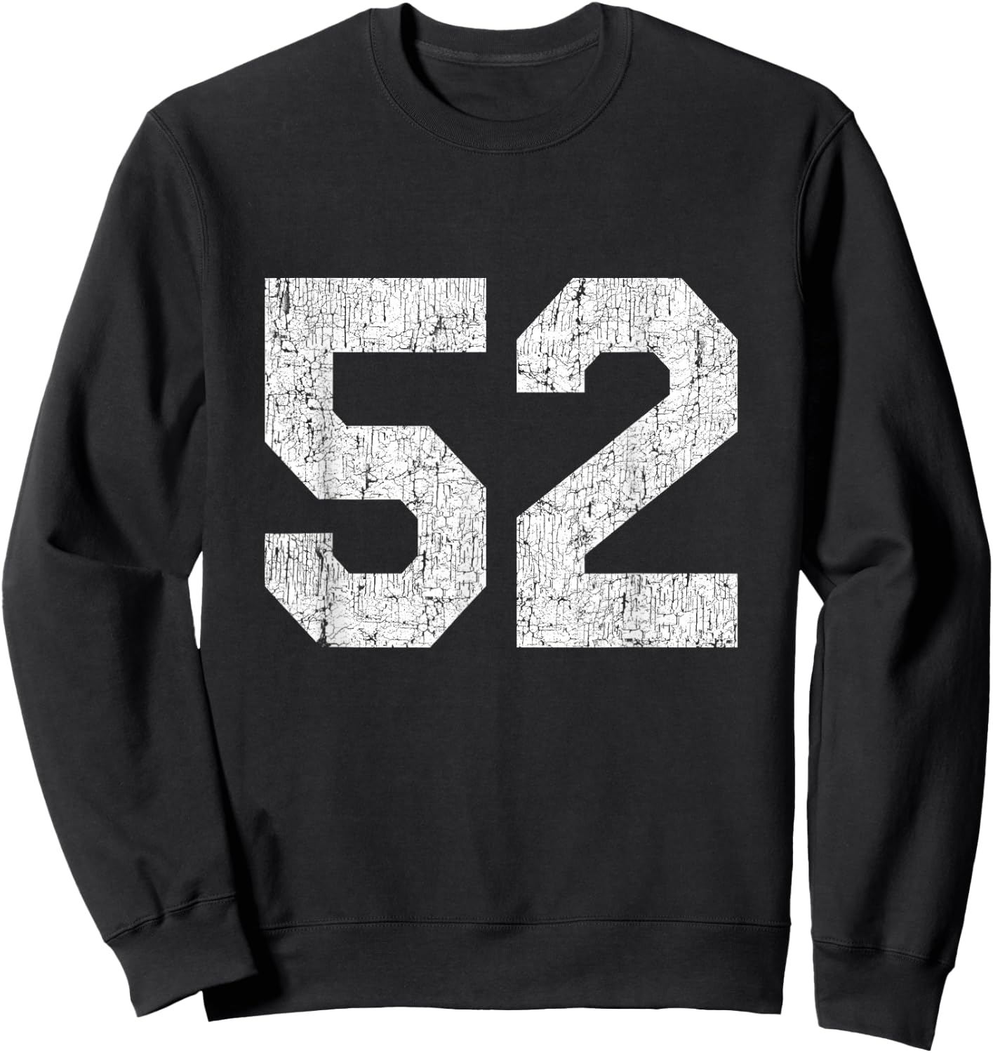 #52 Jersey Uniform Varsity Sports Number, 52nd Birthday Sweatshirt - Sweatshirt | Black