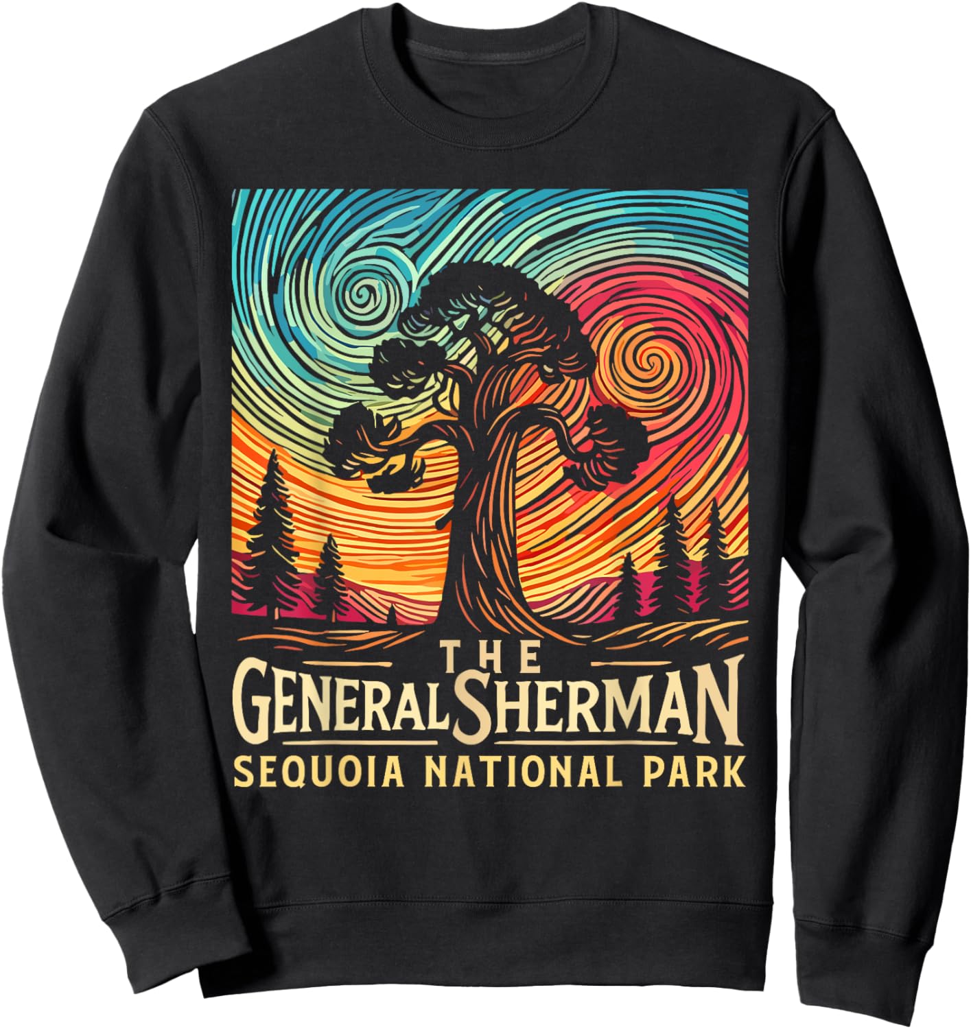General Sherman Sequoia National Park Shirt Souvenir Sweatshirt - Sweatshirt | Black