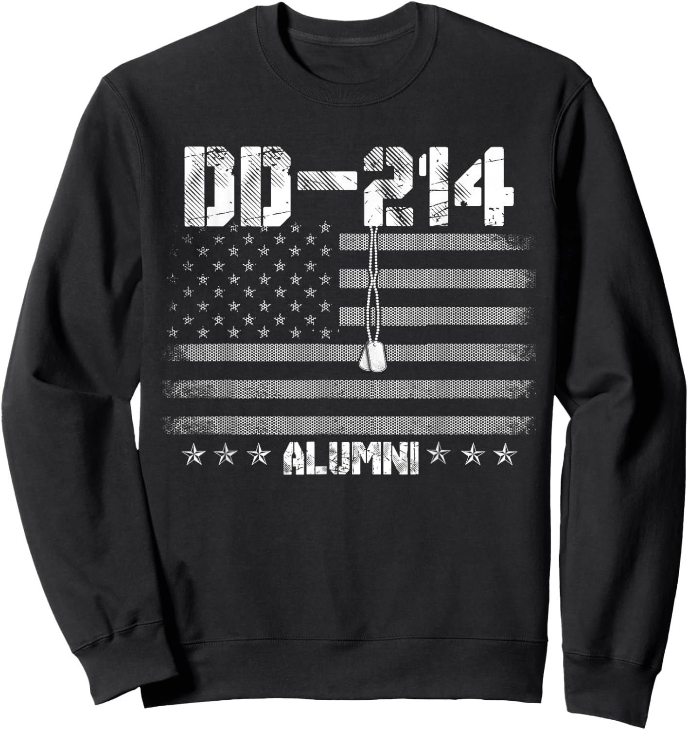 Patriotic DD-214 Alumni Military Veteran Sweatshirt - Sweatshirt | Black