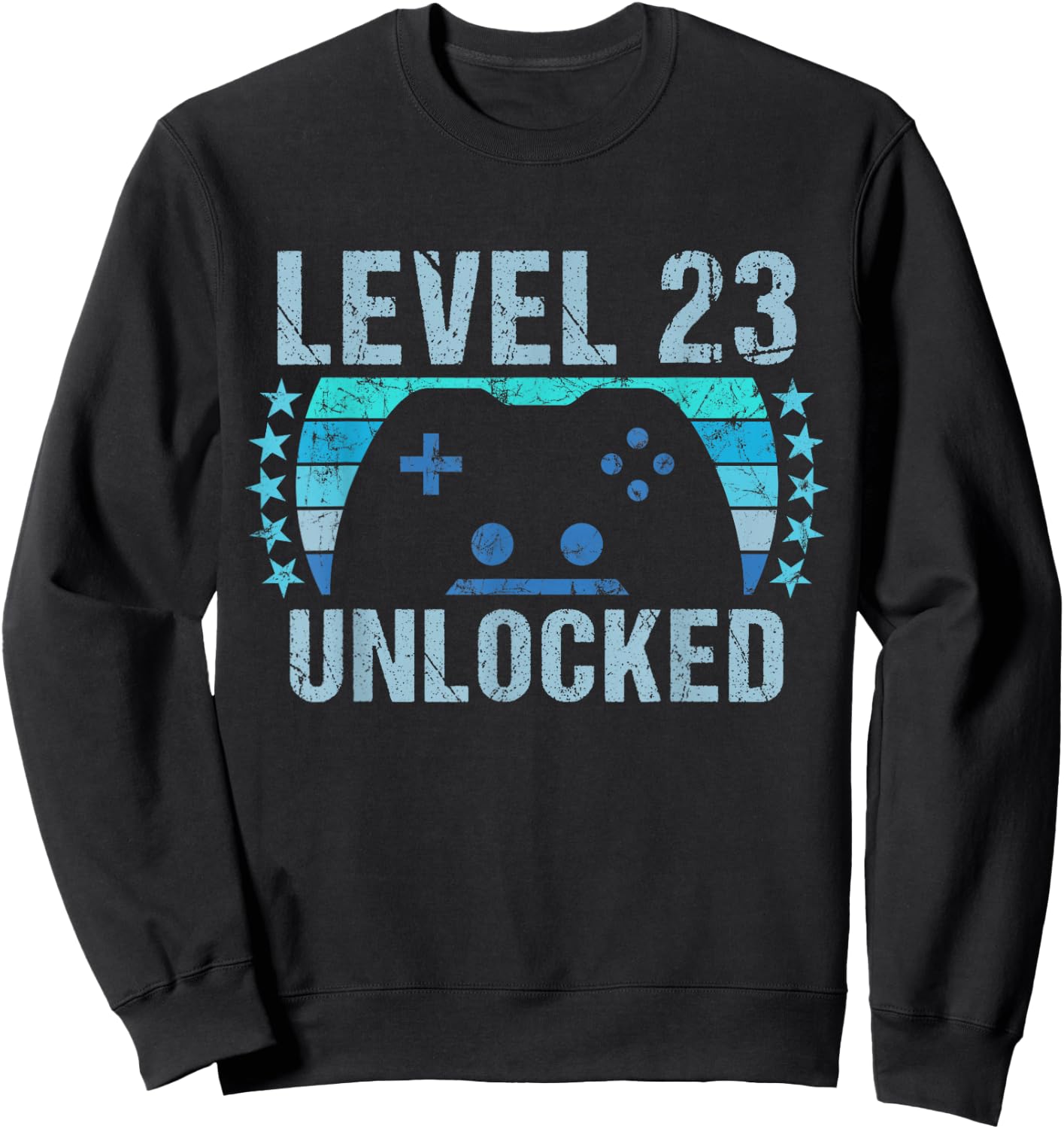 Gaming Vintage 23rd Birthday Gift 23 Year Old Boy Girl Gamer Sweatshirt - Sweatshirt | Black