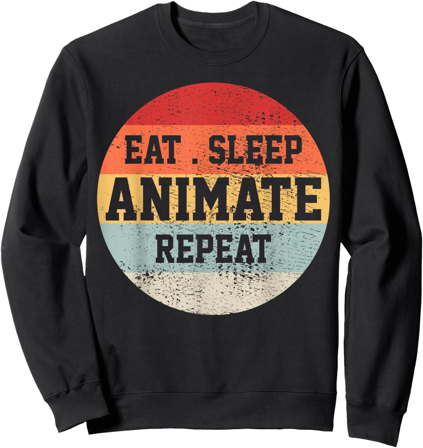 Animator Animation Retro Vintage Funny Gift Sweatshirt - Sweatshirt | Black