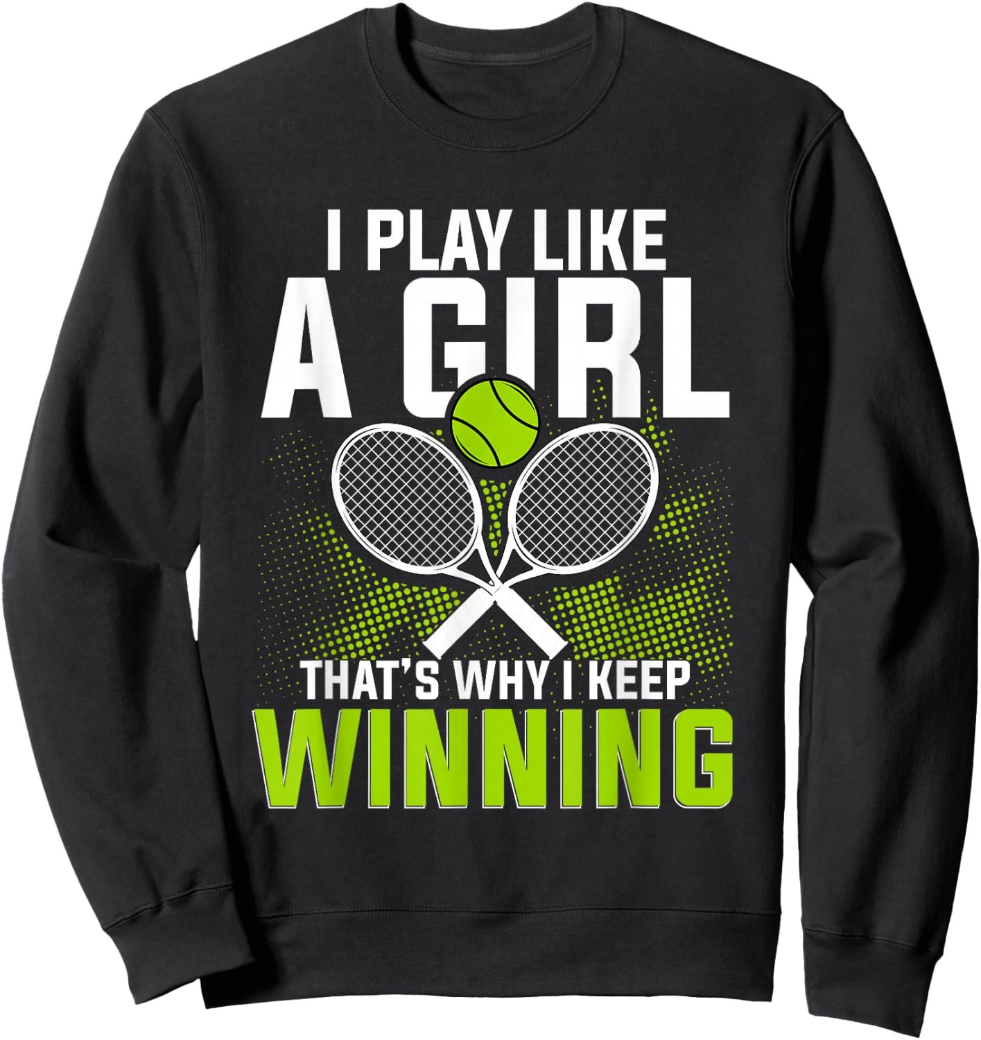 Tennis Club Pro Fan Tennis Lover Coach Tennis Racket Sweatshirt - Sweatshirt | Black