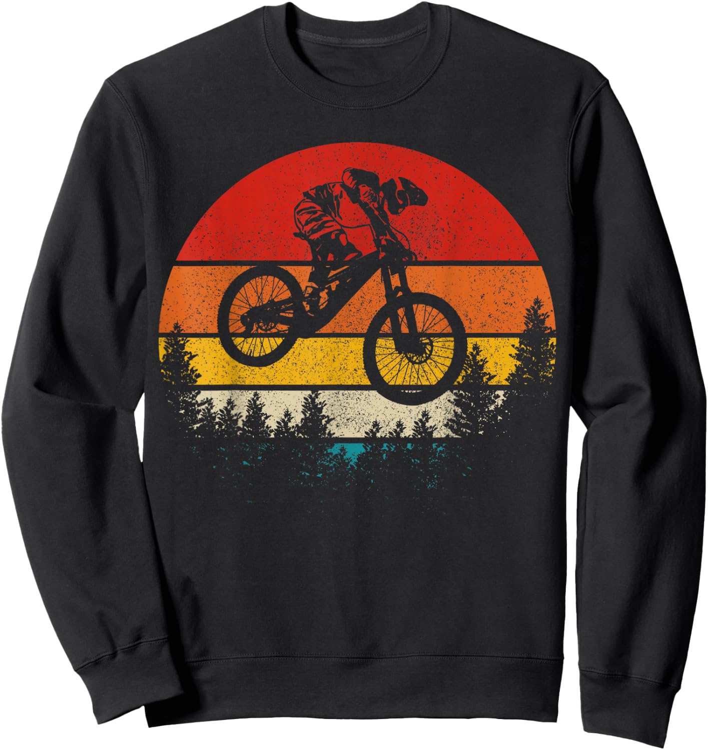 Mountain Bike Downhill Vintage MTB Mountain Biker Gift Sweatshirt - Sweatshirt | Black
