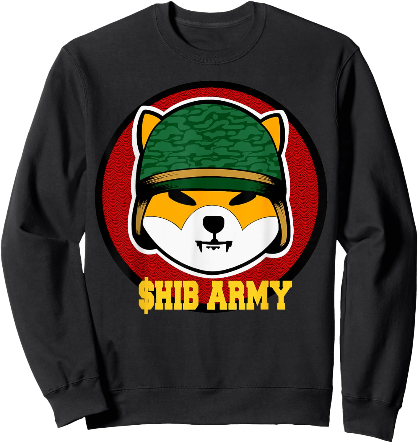 SHIB ARMY Shiba Inu coin Sweatshirt - Sweatshirt | Black