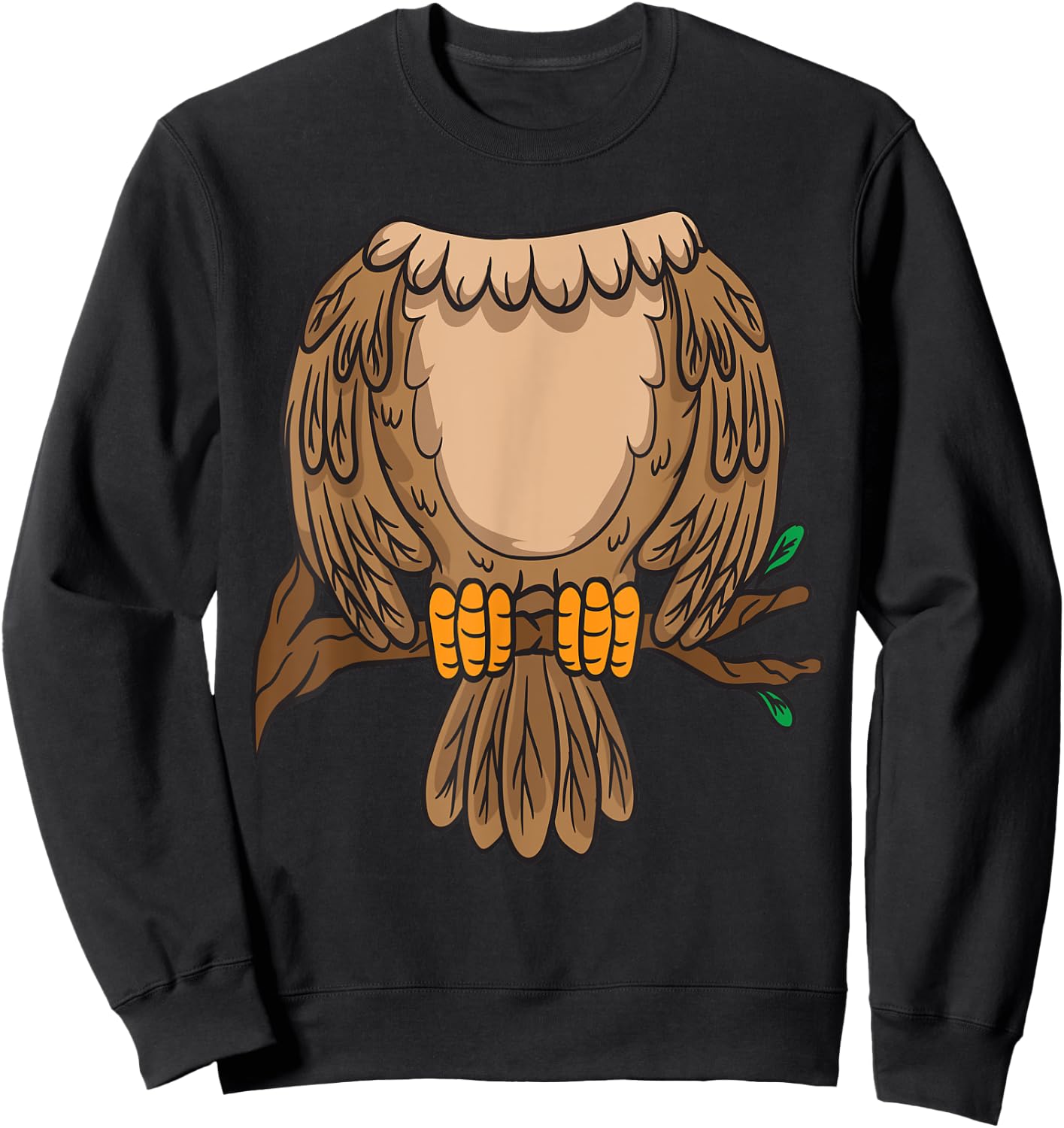 Funny Headless Owl Halloween Night Bird Costume Easy Outfit Sweatshirt - Sweatshirt | Black