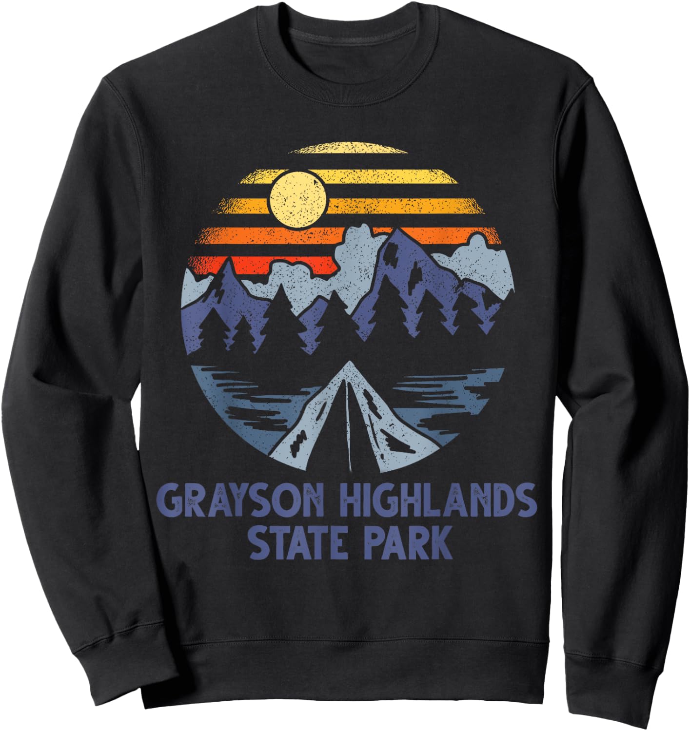 Grayson Highlands State Park Virginia VA Forest Outdoors Sweatshirt - Sweatshirt | Black