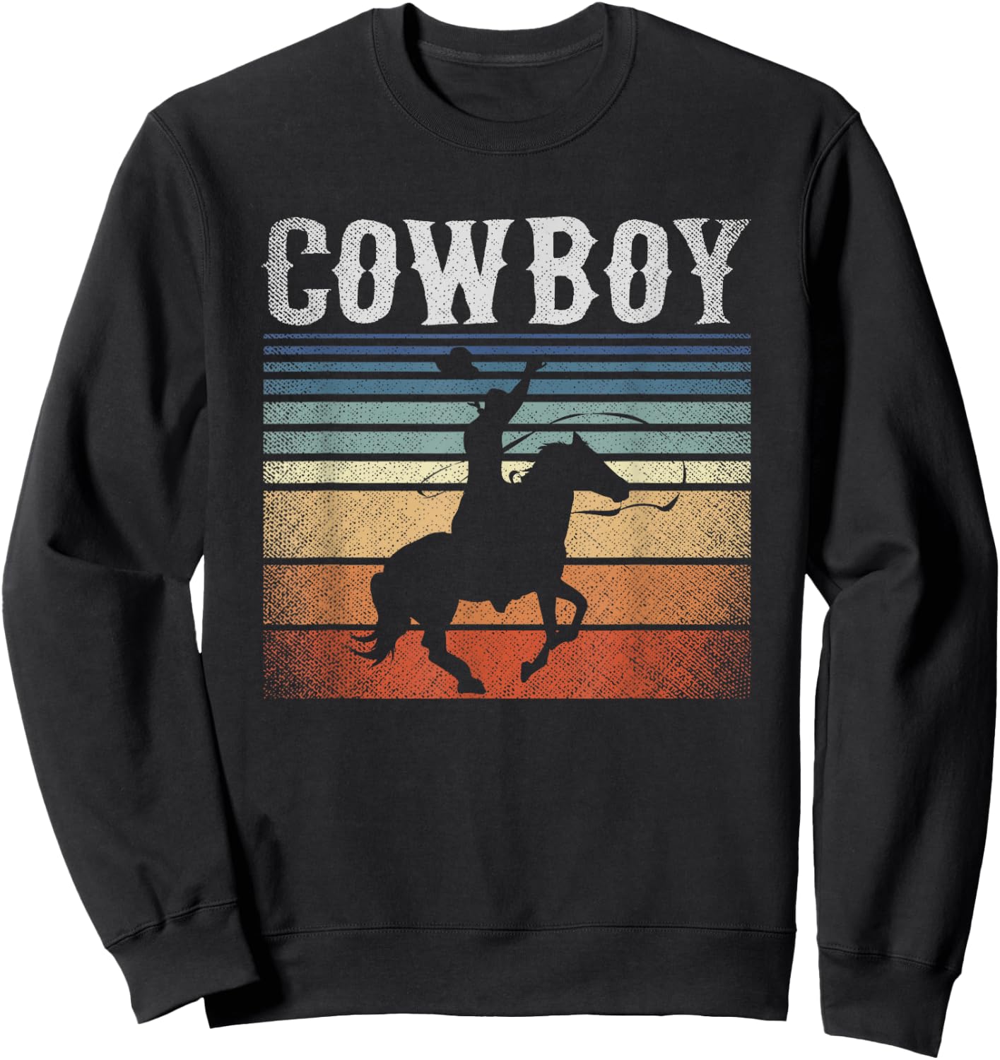 Retro Cowboy Sweatshirt - Sweatshirt | Black