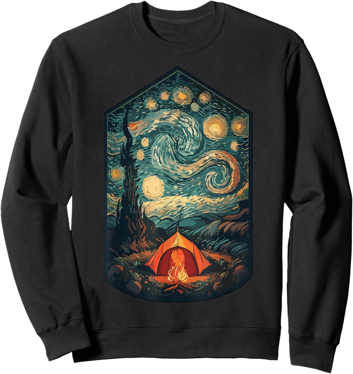 Tent Camper Clothing Vintage Retro Camping Scout Sweatshirt - Sweatshirt | Black