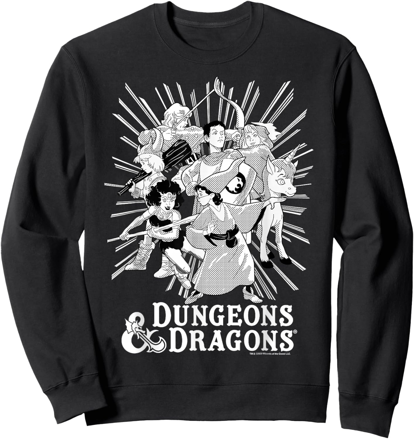Dungeons & Dragons Group Shot Ray Portrait Sweatshirt - Sweatshirt | Black