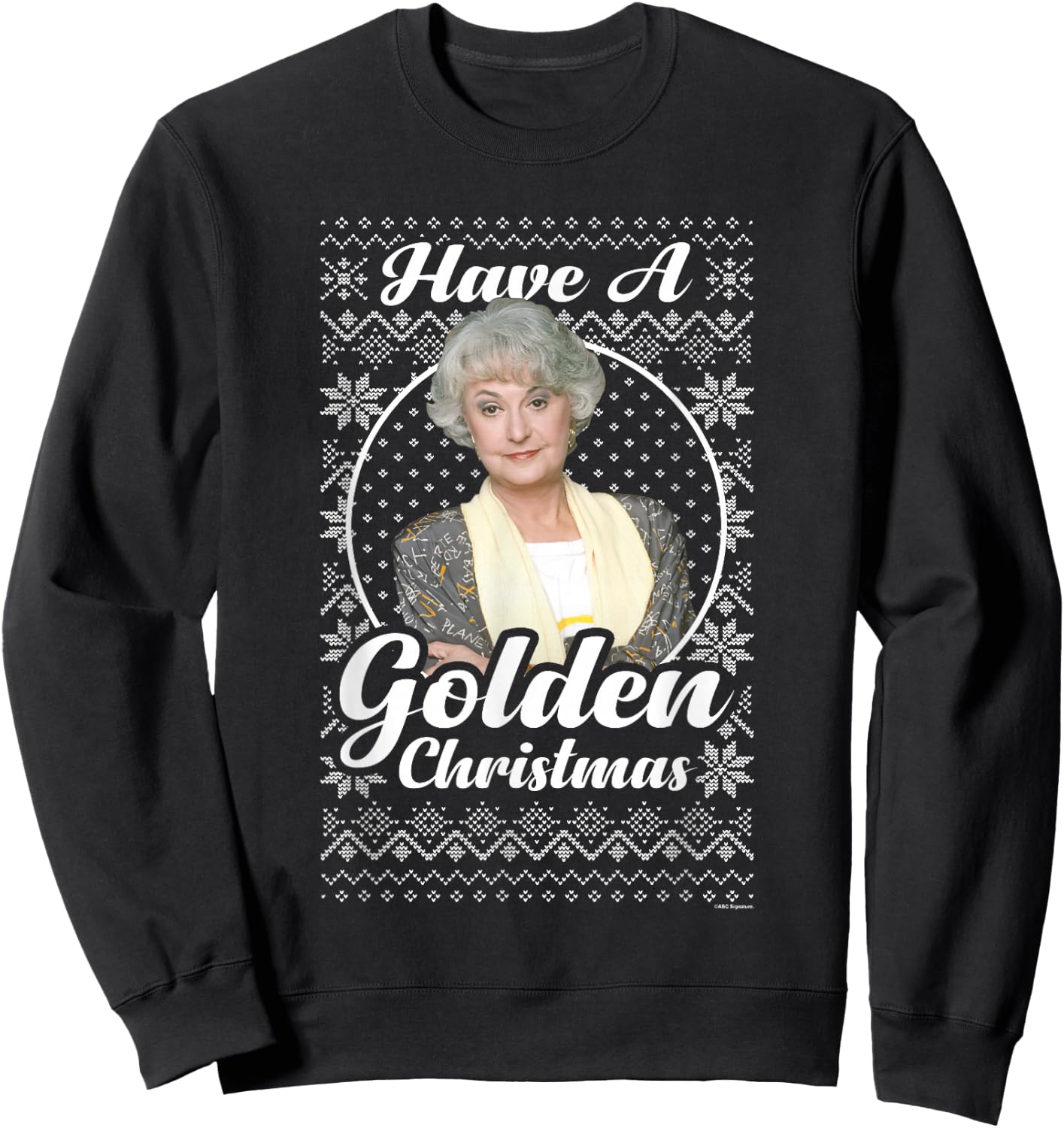 The Golden Girls Iconic Dorothy Have A Golden Christmas Logo Sweatshirt - Sweatshirt | Black