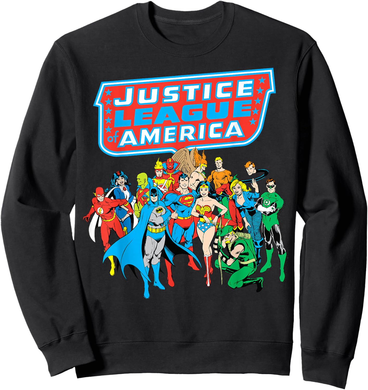 DC Comics Justice League of America Group Shot Small Sweatshirt - Sweatshirt | Black