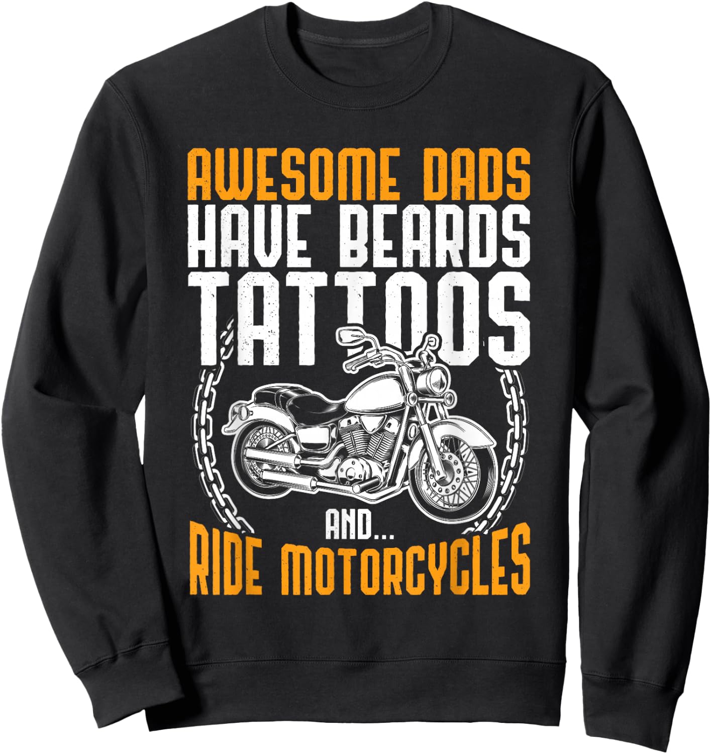 Tattooed Dad Motorcycle Funny Tattoo Sweatshirt - Sweatshirt | Black