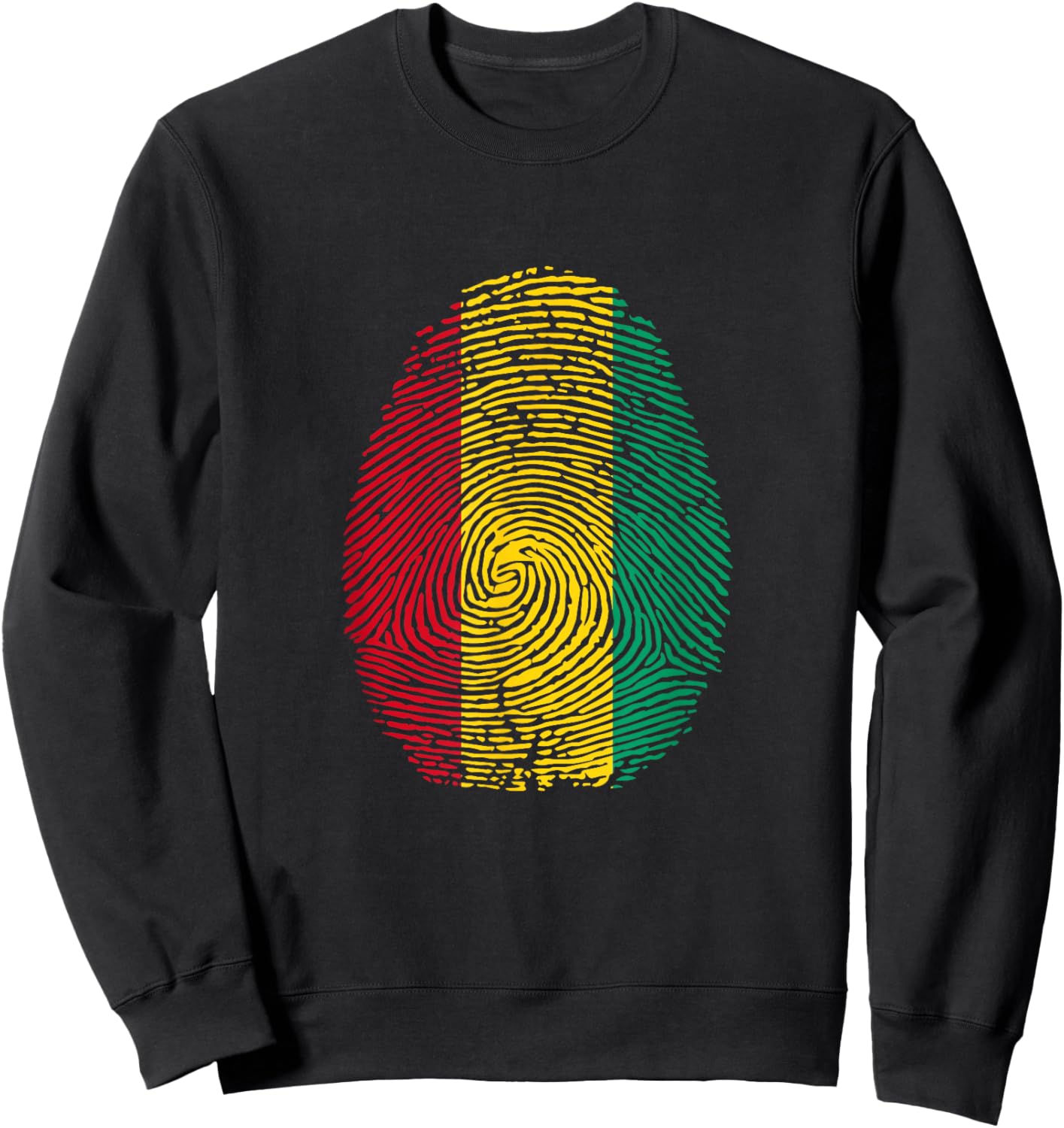 Funny it's in my DNA Guinea flag Fingerprint Sweatshirt - Sweatshirt | Black