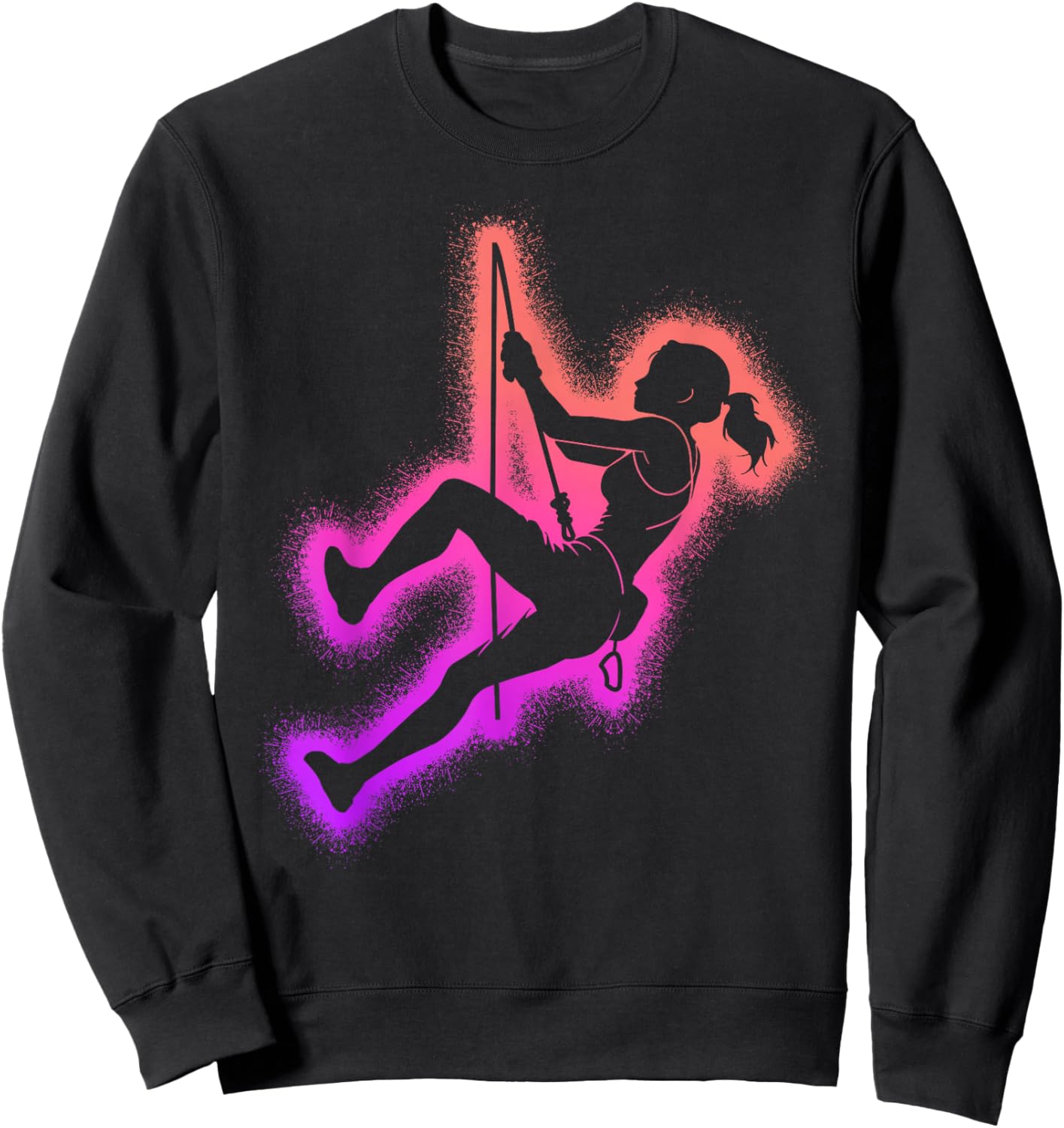 Climbing Bouldering Kids Girls Women Rock Climber Sweatshirt - Sweatshirt | Black