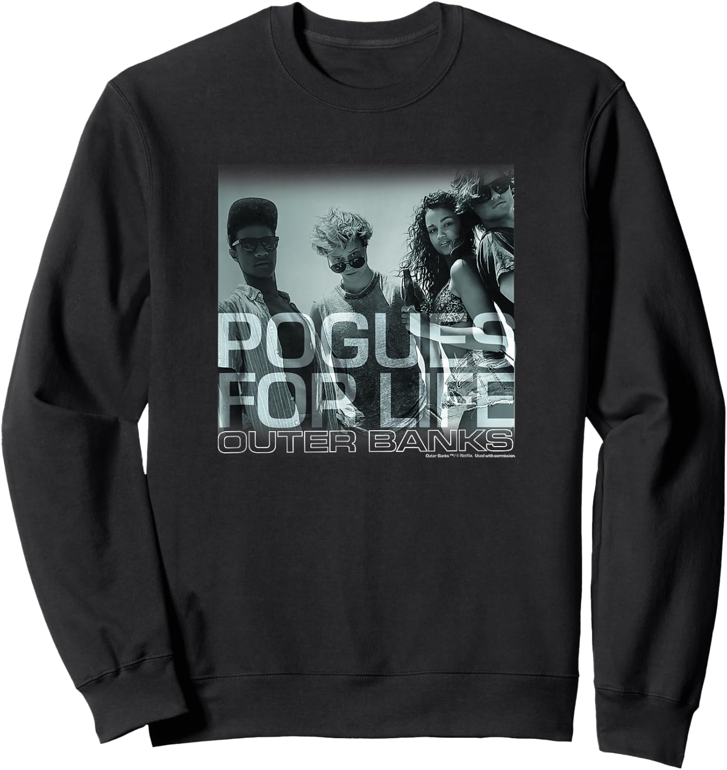 Outer Banks Pogues for Life Small Sweatshirt - Sweatshirt | Black