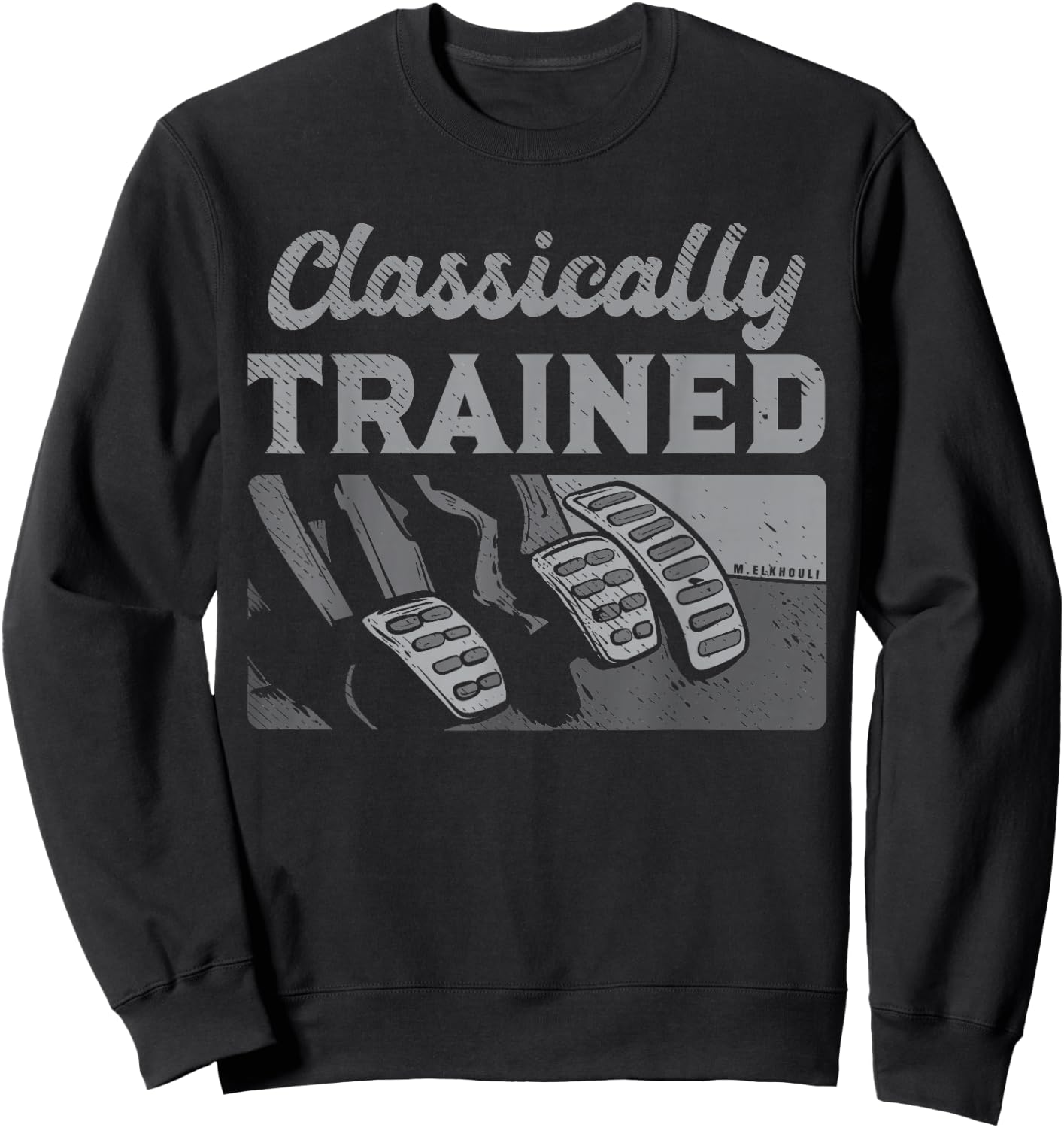 Racing Three Pedals Classically Trained Manual Transmission Sweatshirt - Sweatshirt | Black