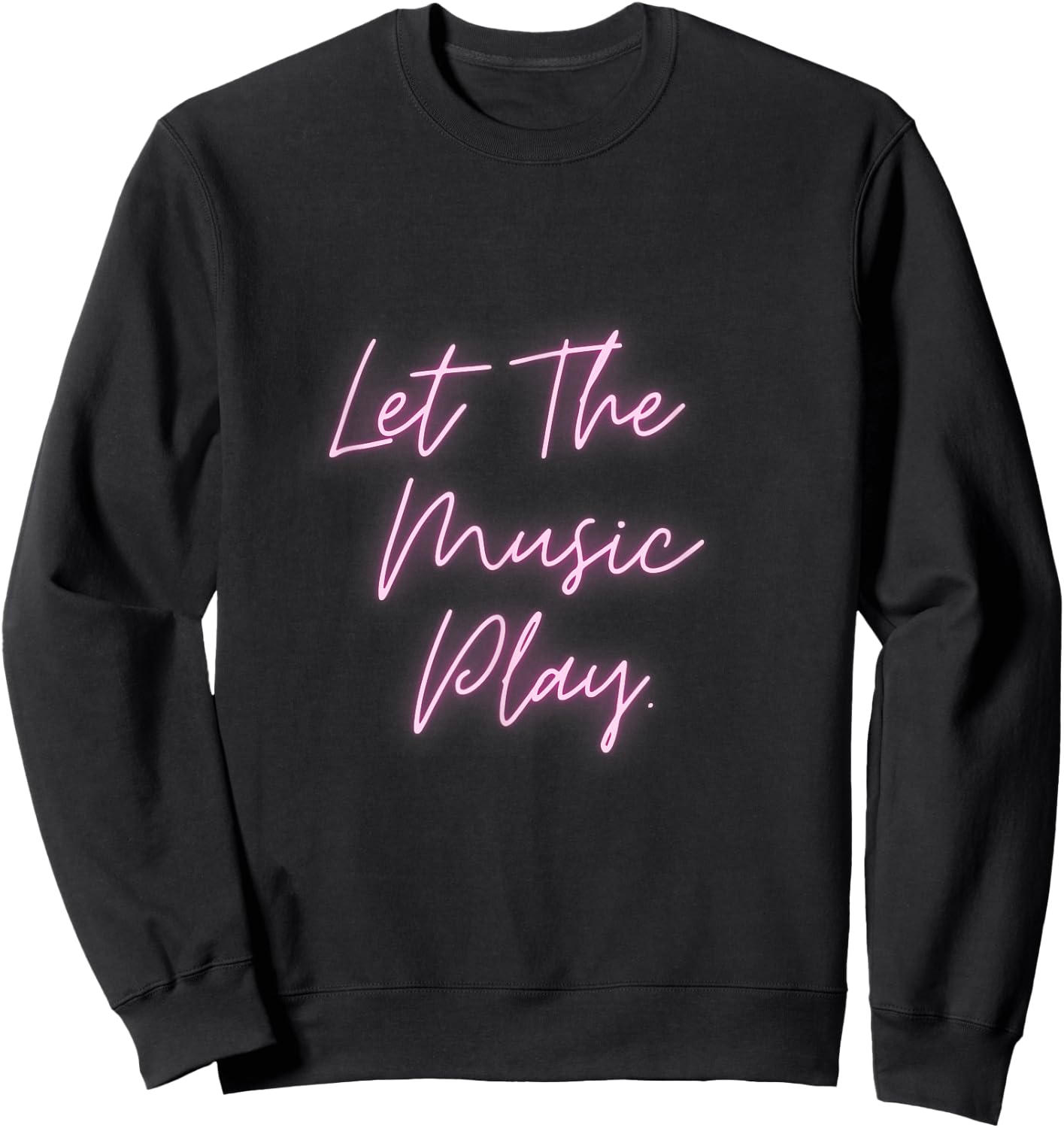 80s Music Neon Free Style Sweatshirt - Sweatshirt | Black
