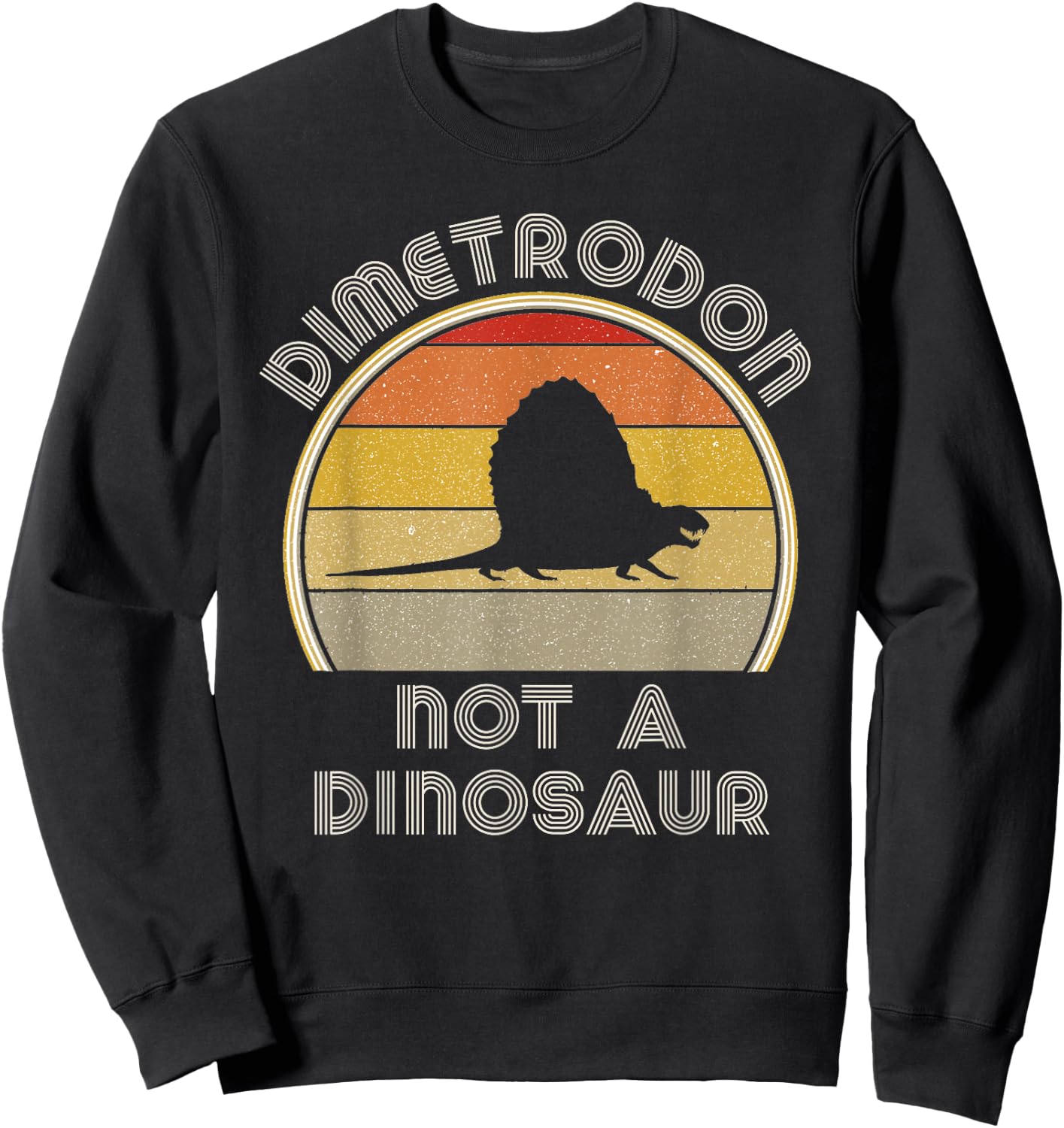 Dimetrodon Dinosaur Fact Funny Paleontology Stuff For Adults Sweatshirt - Sweatshirt | Black