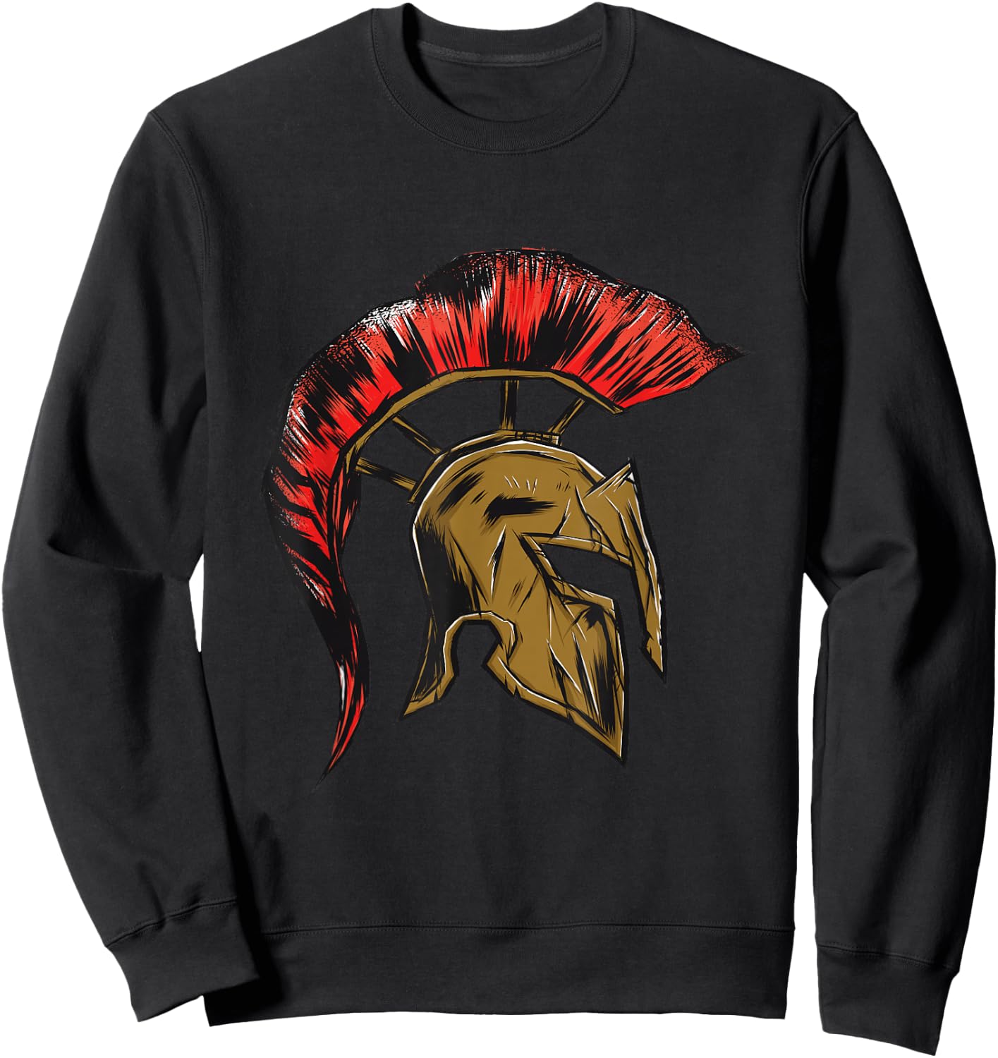 Spartan Gladiators Helmet Greece Warrior Sparta Sweatshirt - Sweatshirt | Black