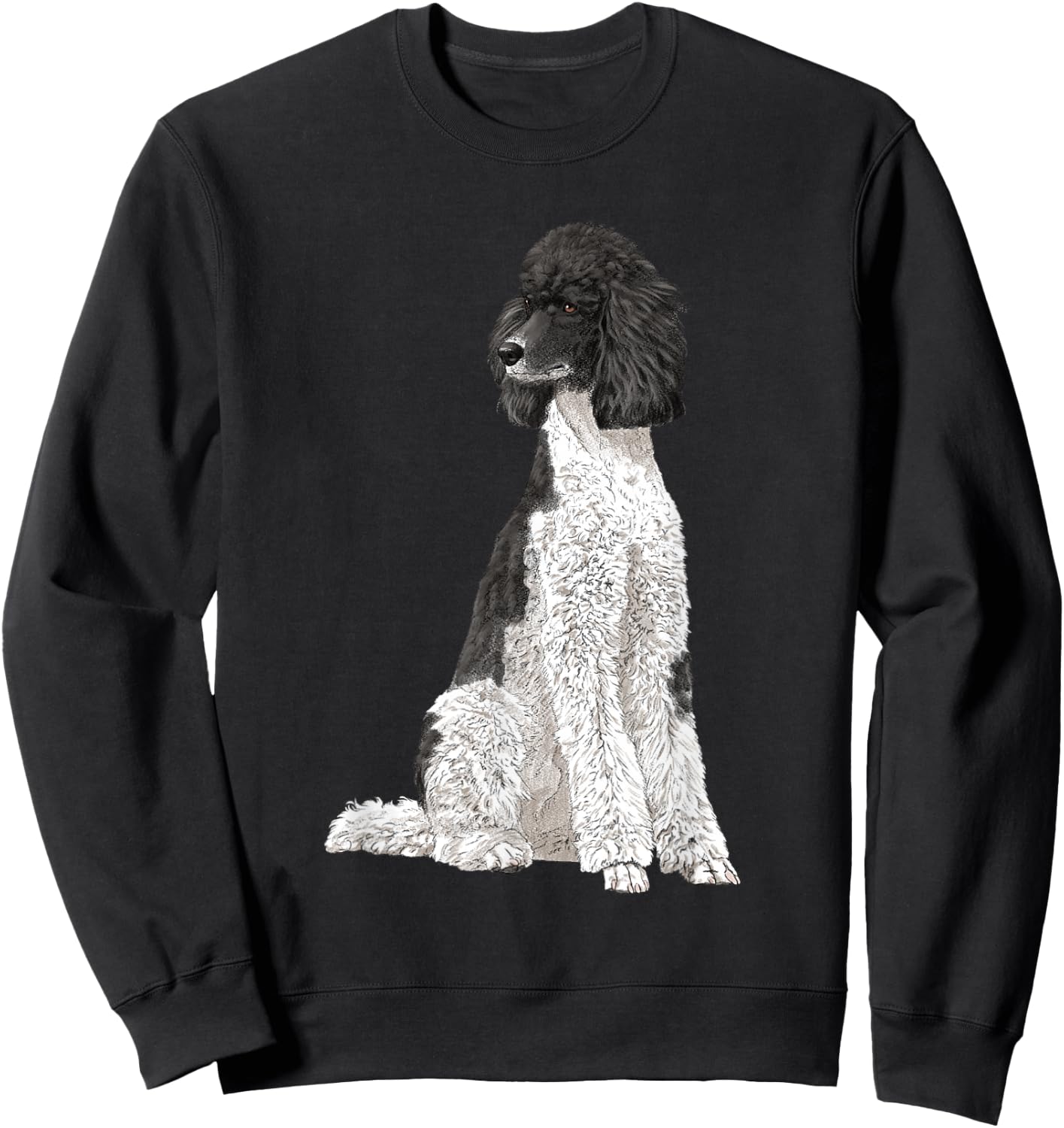 Sitting Dog Poodle Sweatshirt - Sweatshirt | Black