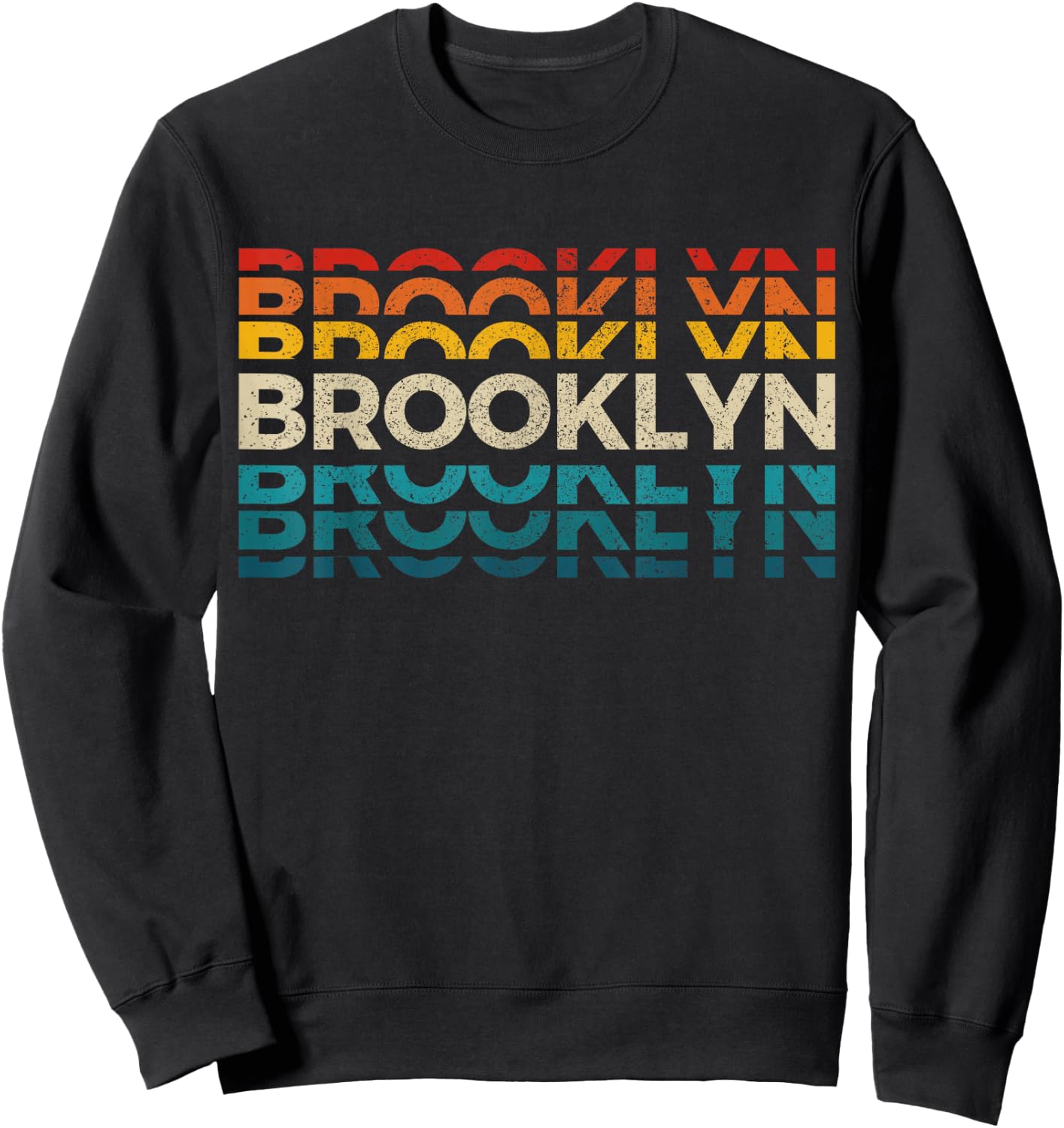 Brooklyn New York Vintage Retro USA America Souvenir Sweatshirt - Sweatshirt | Black