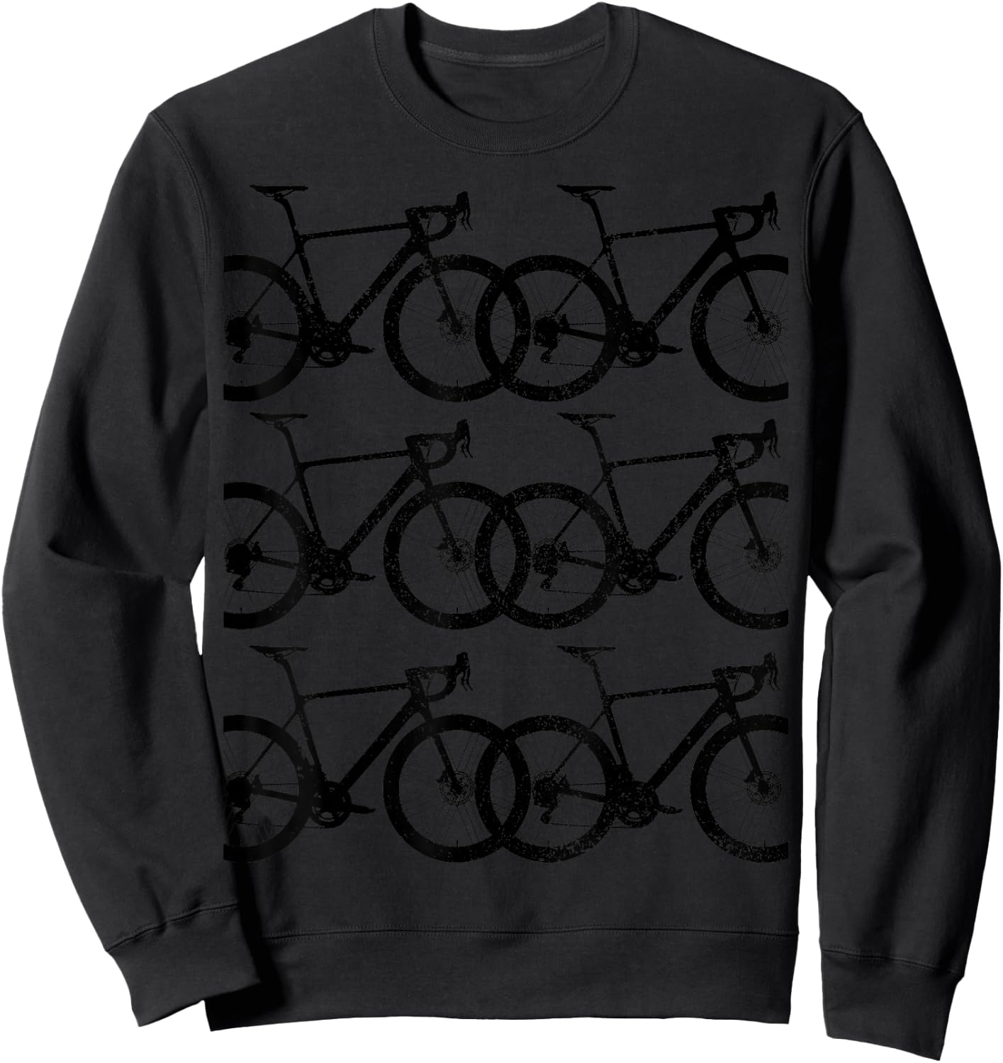 Road Bike Fixie Bicycle Road Cyclist Retro Cycling Gift Sweatshirt - Sweatshirt | Black
