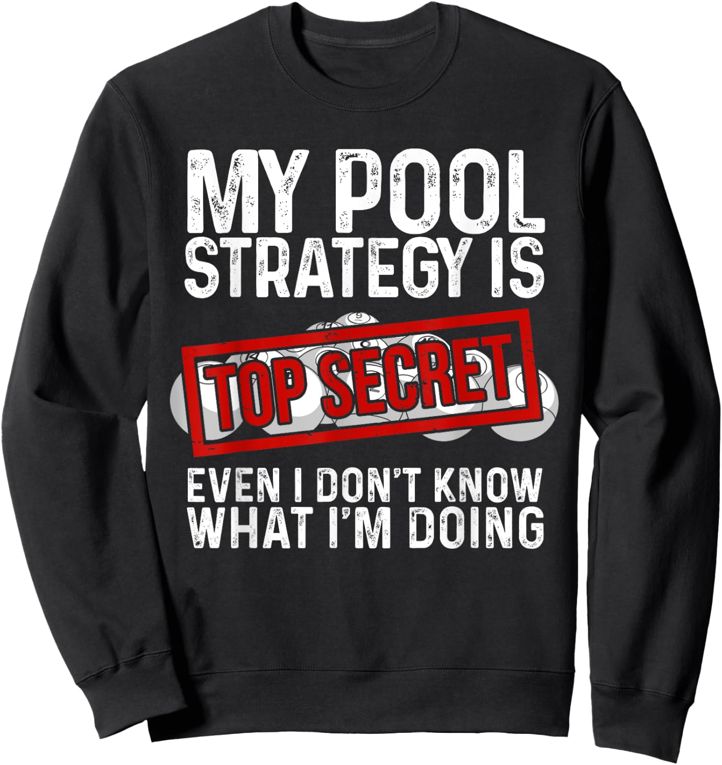 Funny Pool Player Billiards Gift Women Game Play Sweatshirt - Sweatshirt | Black