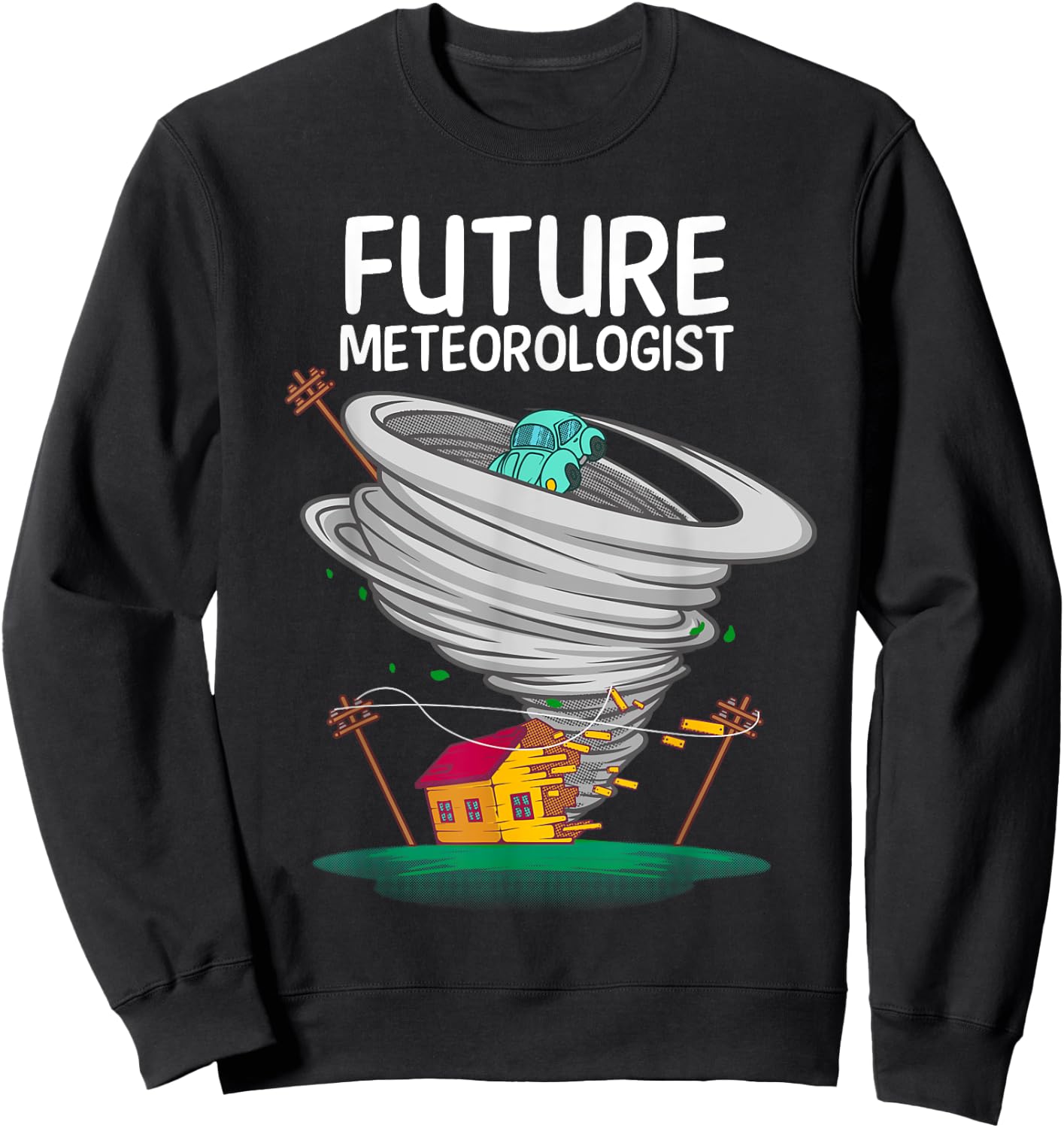 Funny Future Meteorologist Gift Kids Cool Meteorology Sweatshirt - Sweatshirt | Black