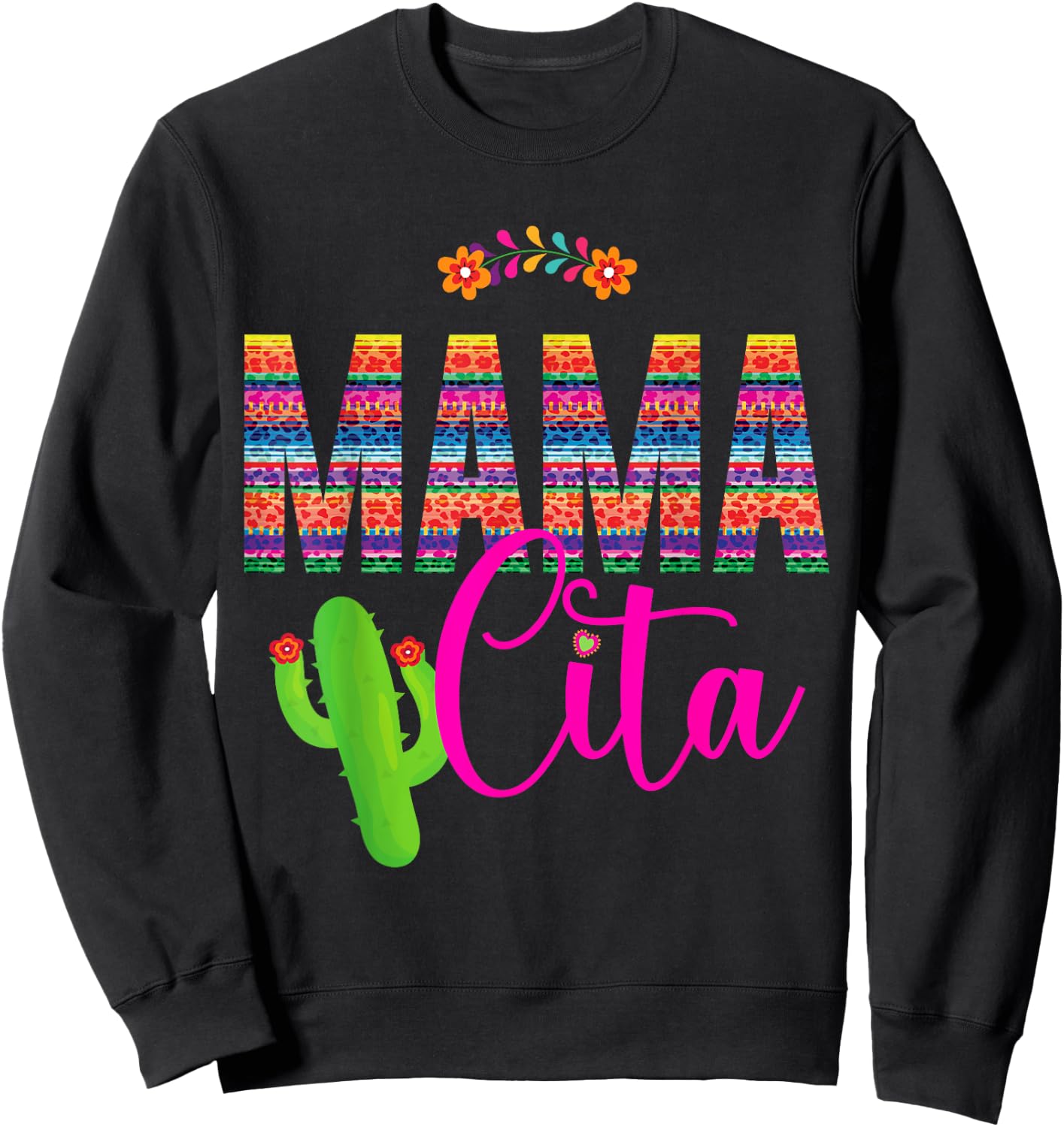 Mamacita Cinco de Mayo 5 De Mayo Cactus Fiesta Women Sweatshirt - Sweatshirt | Black