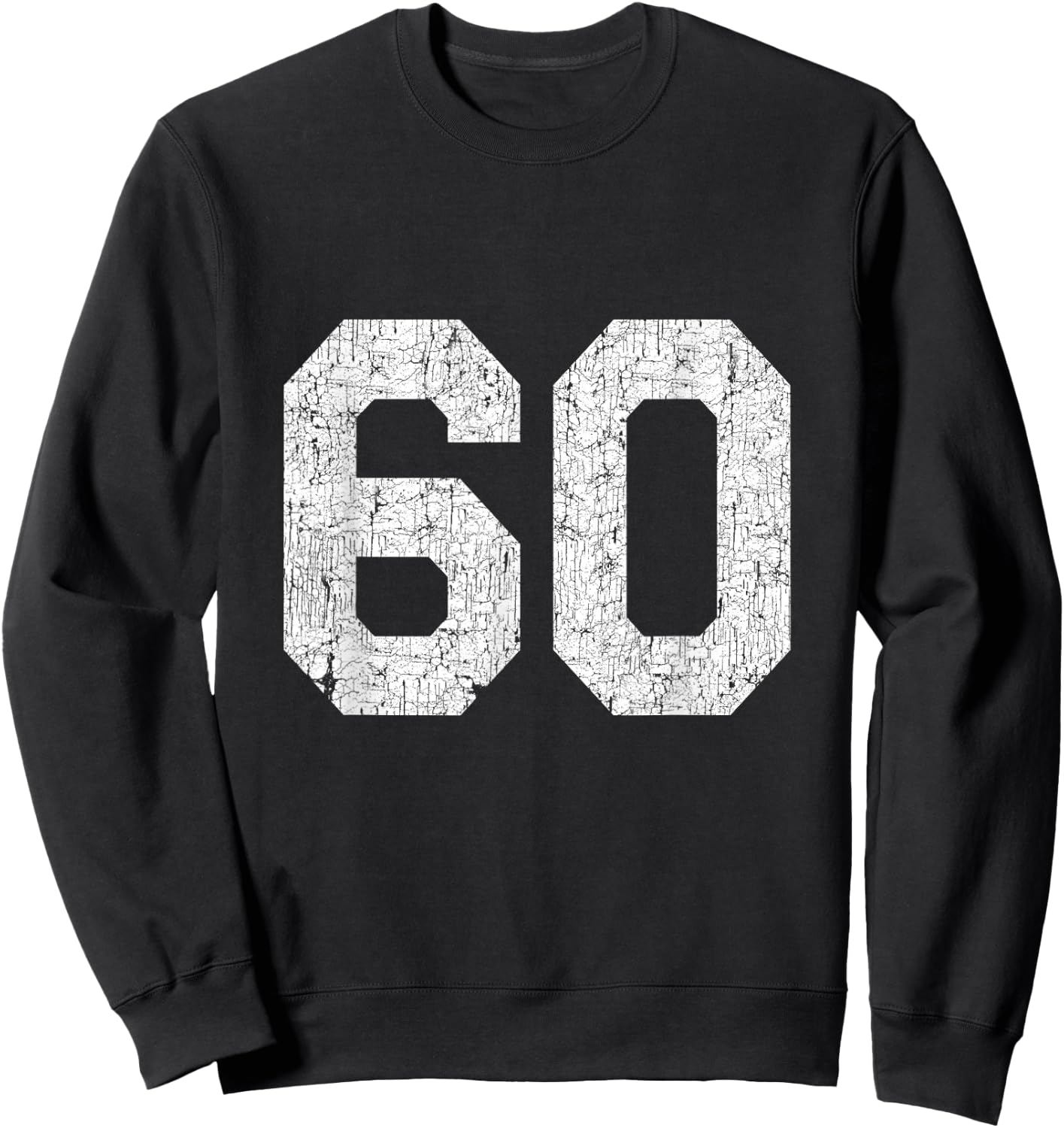 #60 Jersey Uniform Varsity Sports Number, 60th Birthday Sweatshirt - Sweatshirt | Black