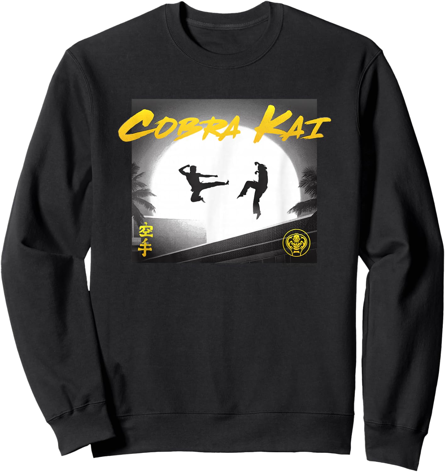 Cobra Kai Headliner Silhouette Photos TV Show Sweatshirt - Sweatshirt | Black