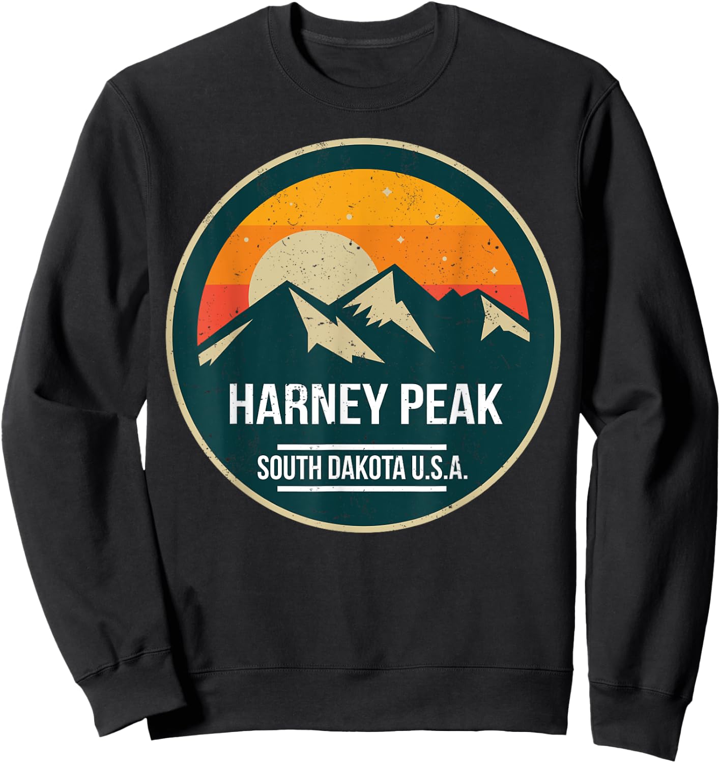Harney Peak National Park Outdoor nature hiking Sweatshirt - Sweatshirt | Black