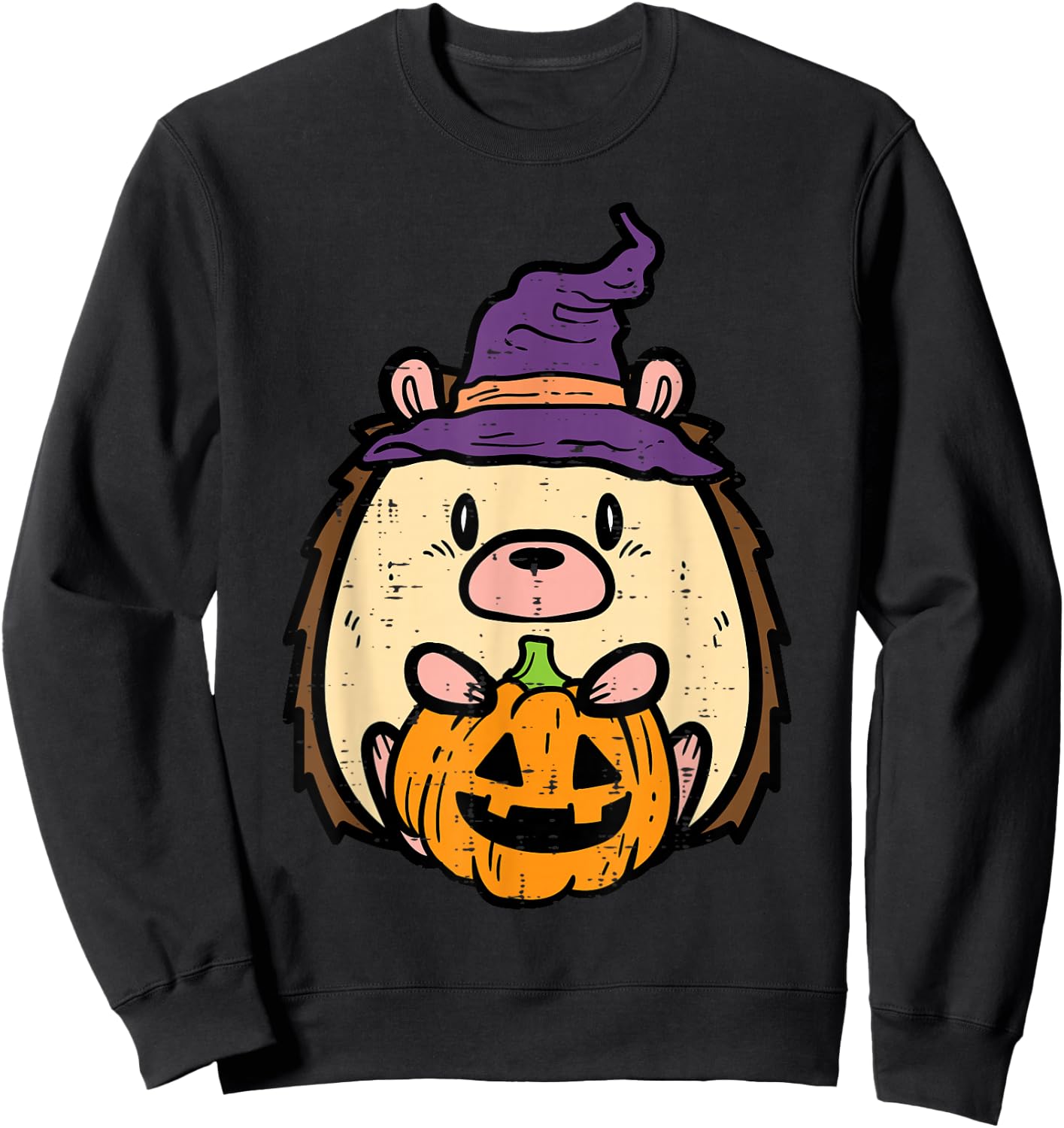 Halloween Hedgehog Fun Costume Girls Boys Kids Toddler Youth Sweatshirt - Sweatshirt | Black