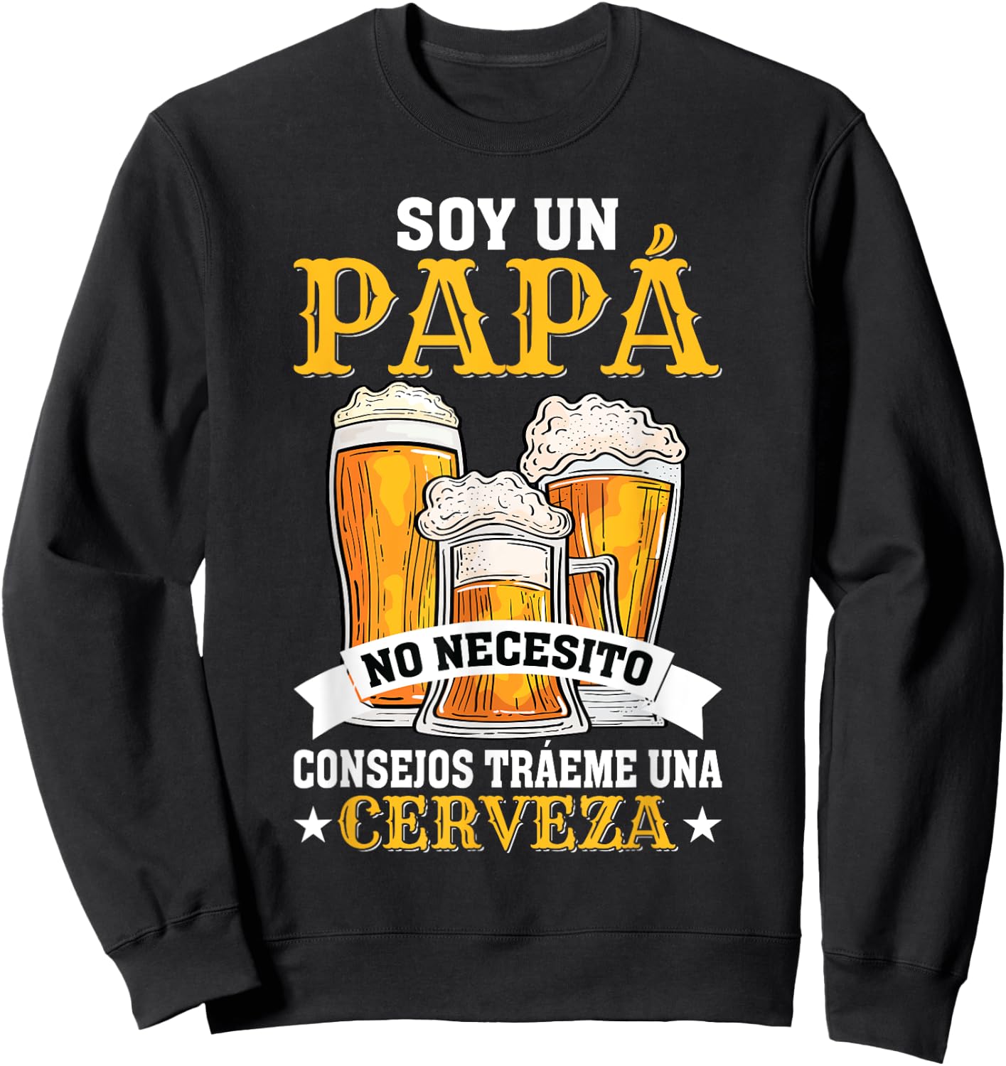 Camiseta Para Bebedores De Cerveza Divertida Para Papá Sweatshirt - Sweatshirt | Black