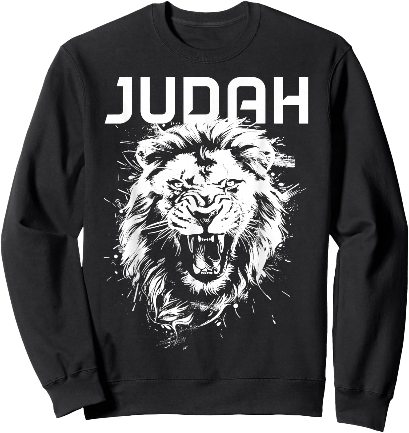 Lion Of Judah Hebrew Israelite Christian Jewish African YHWH Sweatshirt - Sweatshirt | Black