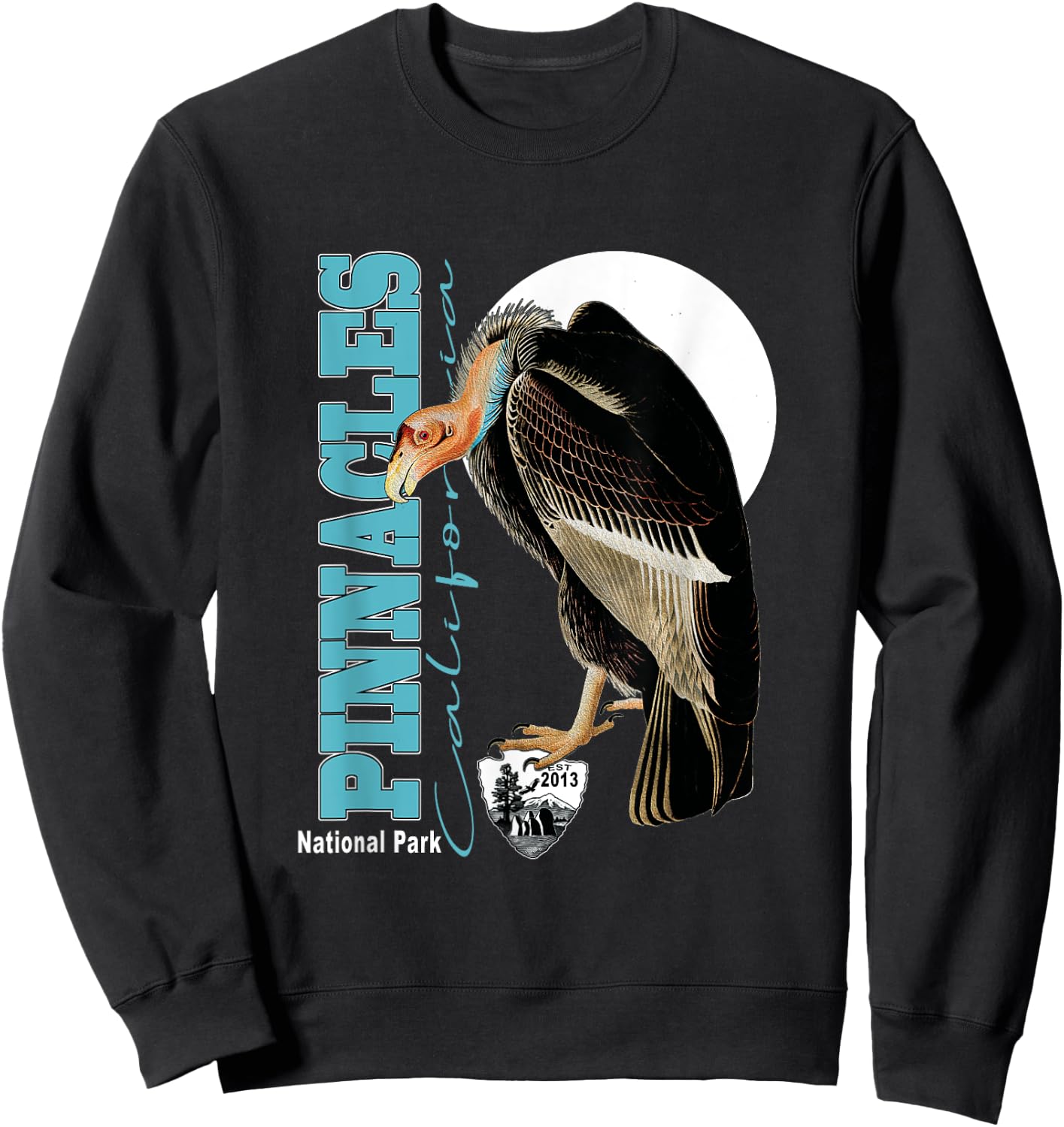 Pinnacles National Park California Condors Souvenir est 2013 Sweatshirt - Sweatshirt | Black