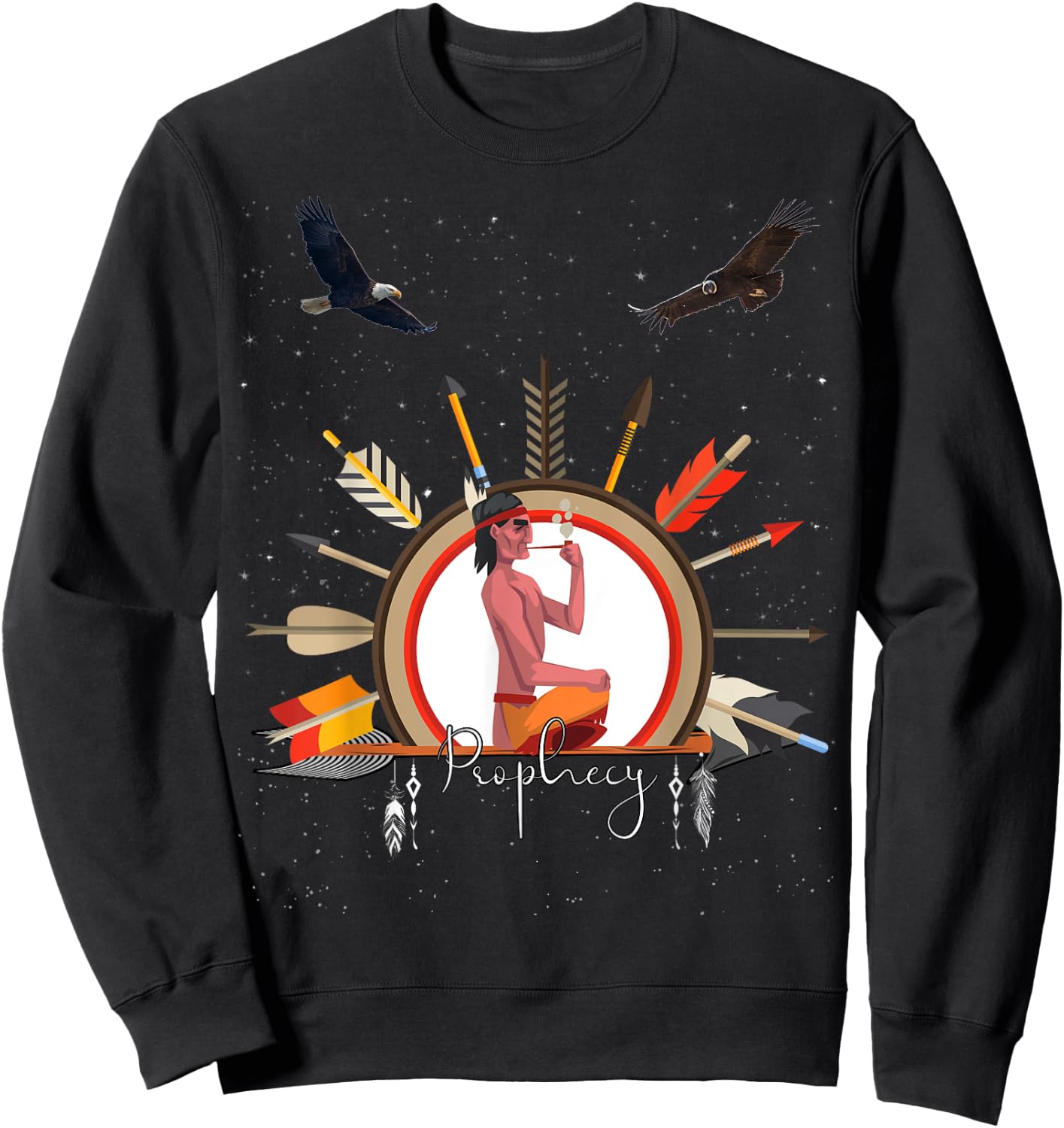 eagle condor prophecy Spiritual Shamanic Gift Sweatshirt - Sweatshirt | Black