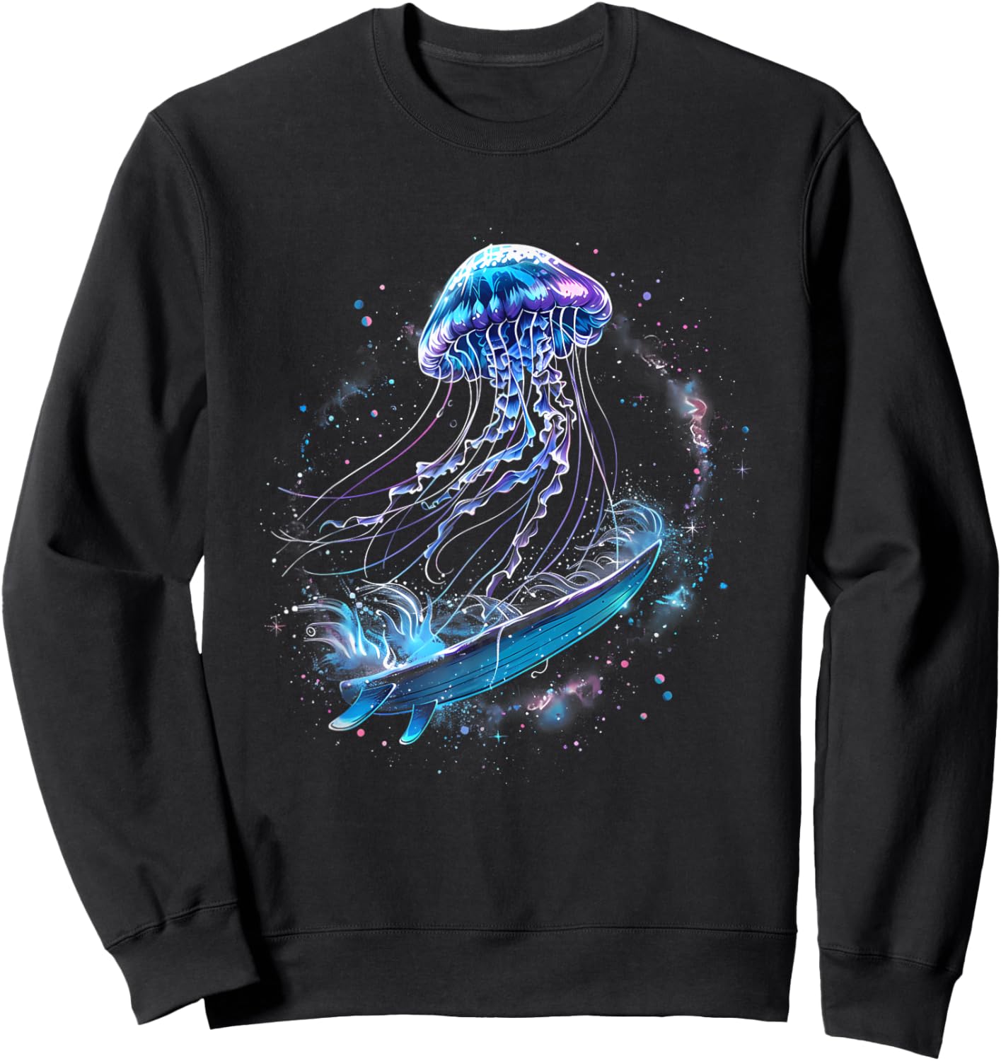 Jellyfish Ocean Sea Animal Lover Sea Ocean Jellyfish Surfing Sweatshirt - Sweatshirt | Black