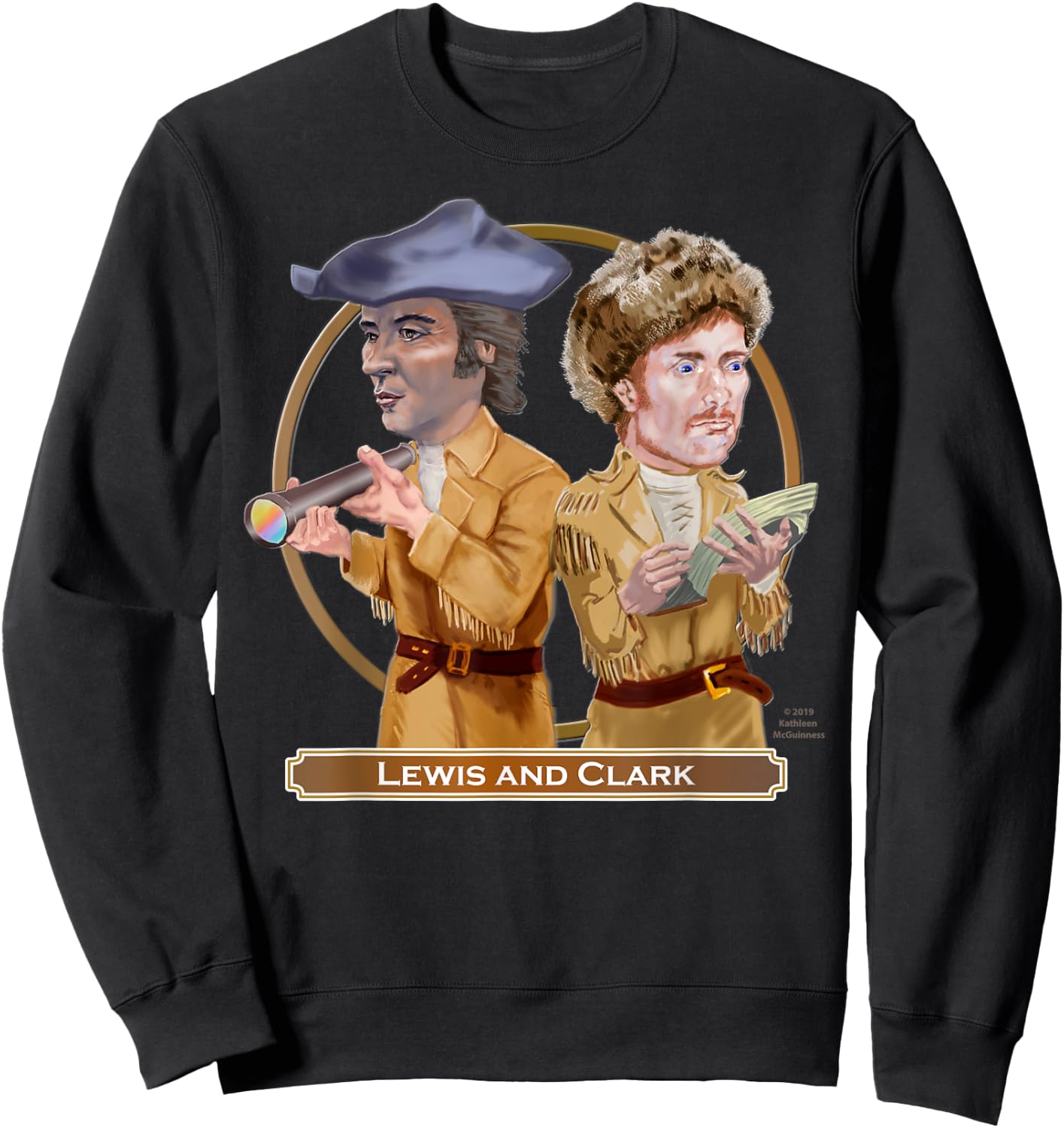 Lewis and Clark, American Explorers Sweatshirt - Sweatshirt | Black