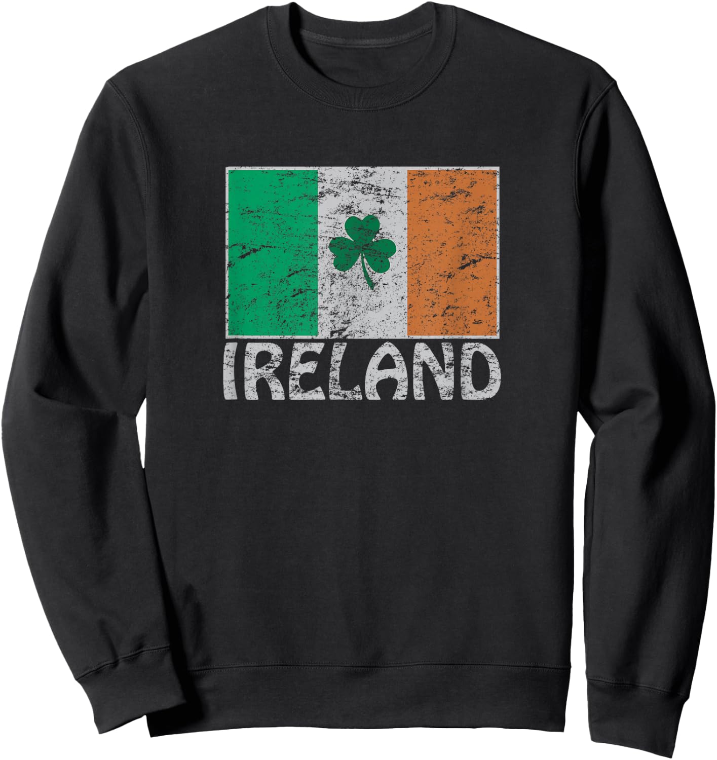 Irische & Irland Flagge Co. Ireland Flag Irish Flag - Black, Small Sweatshirt - Sweatshirt | Black