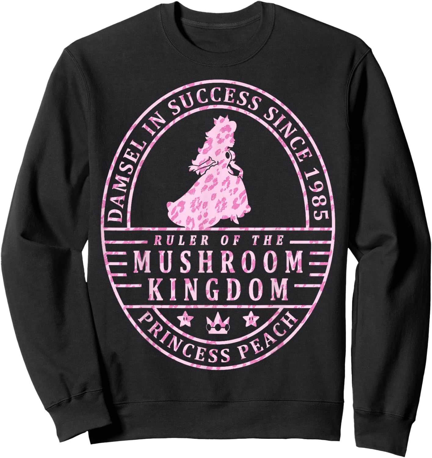 Super Mario Princess Peach Ruler Of The Mushroom Kingdom Sweatshirt - Sweatshirt | Black
