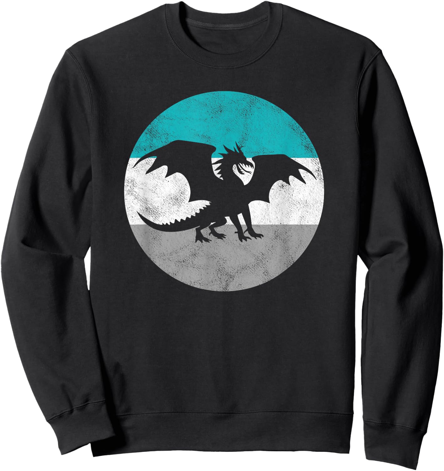 Dragon Retro Fantasy Gift or Boys Sweatshirt - Sweatshirt | Black